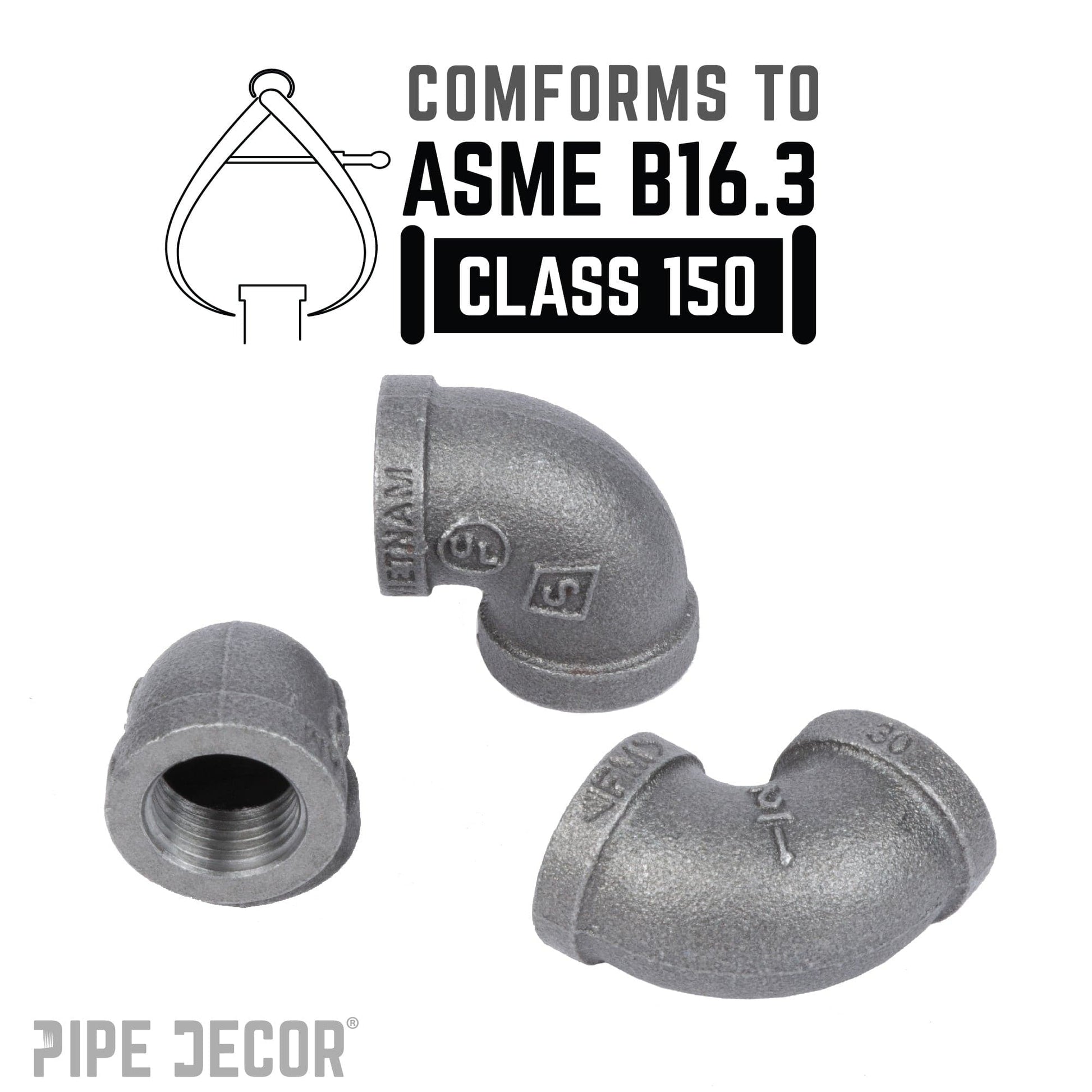 1/2 in. Black 90 Degree Elbow