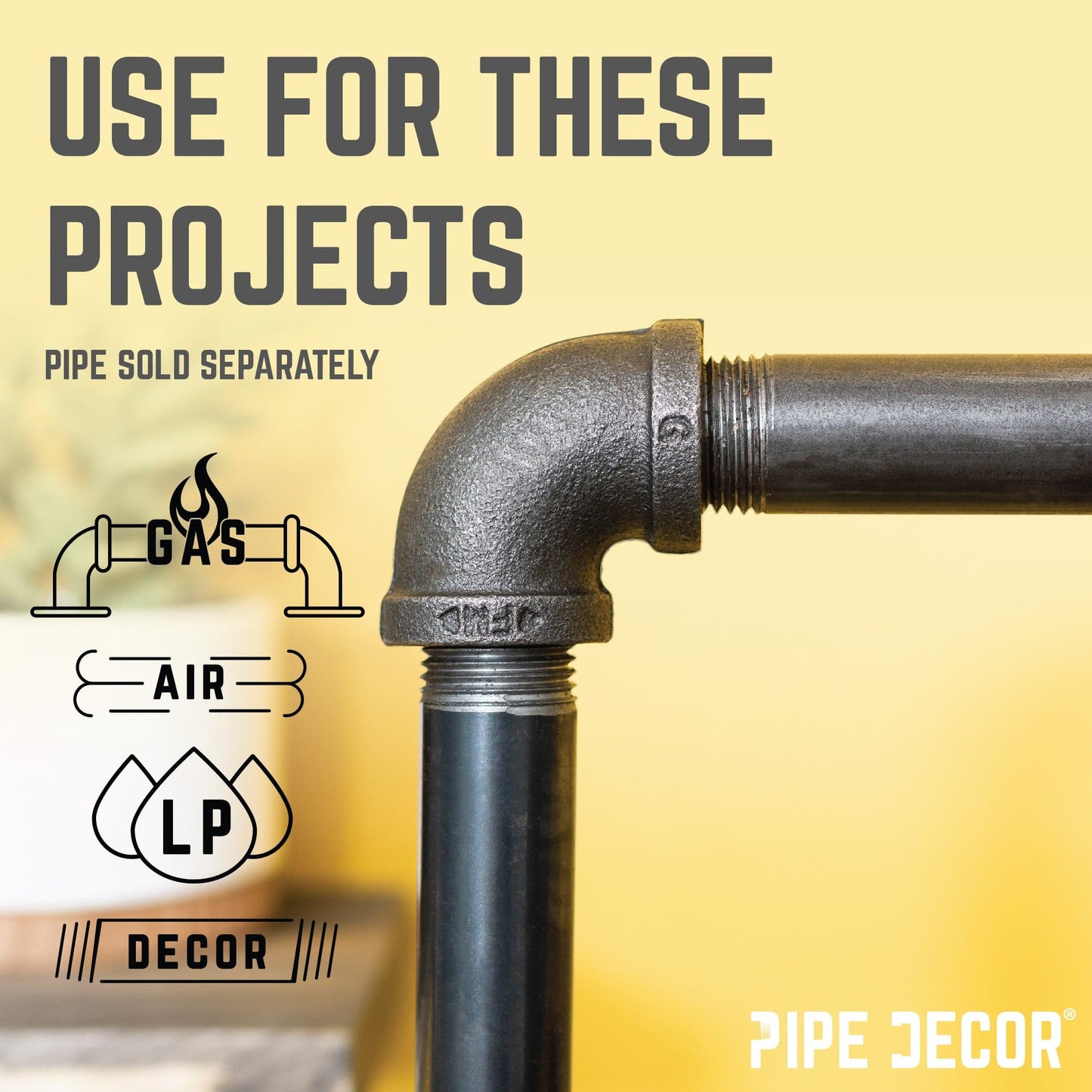 1/2 in. Black 90 Degree Elbow