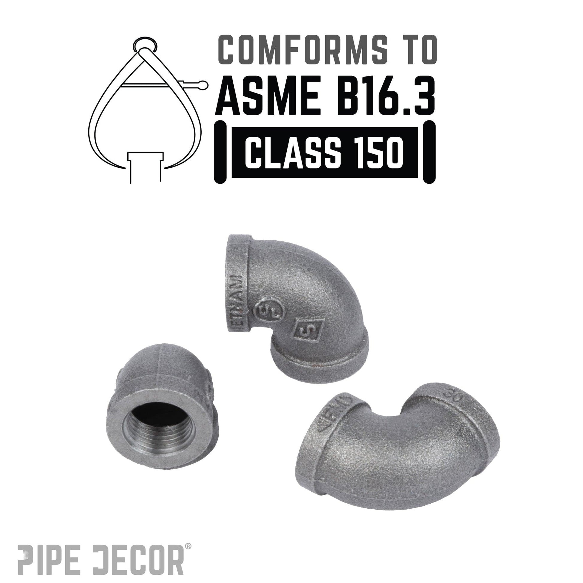 1/4 in. Black  90 Degree Elbow