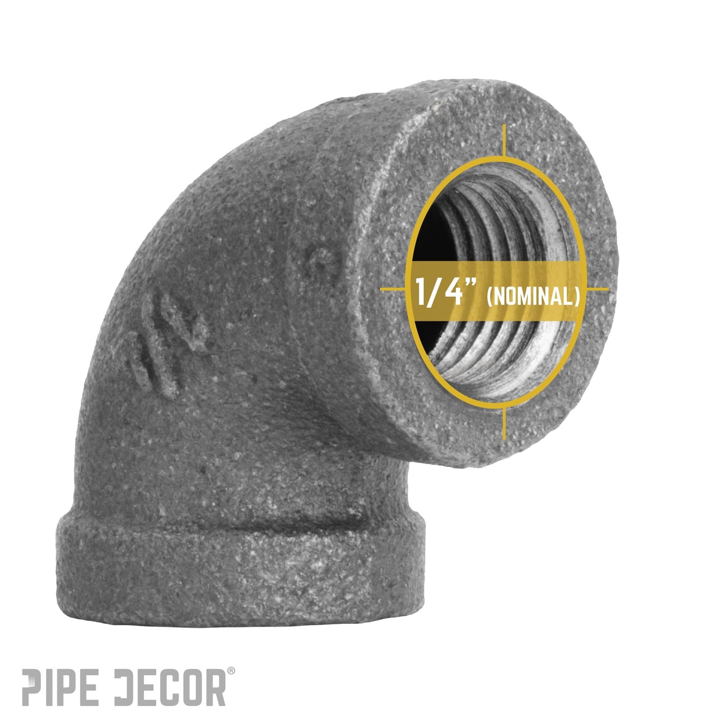 1/4 in. Black  90 Degree Elbow