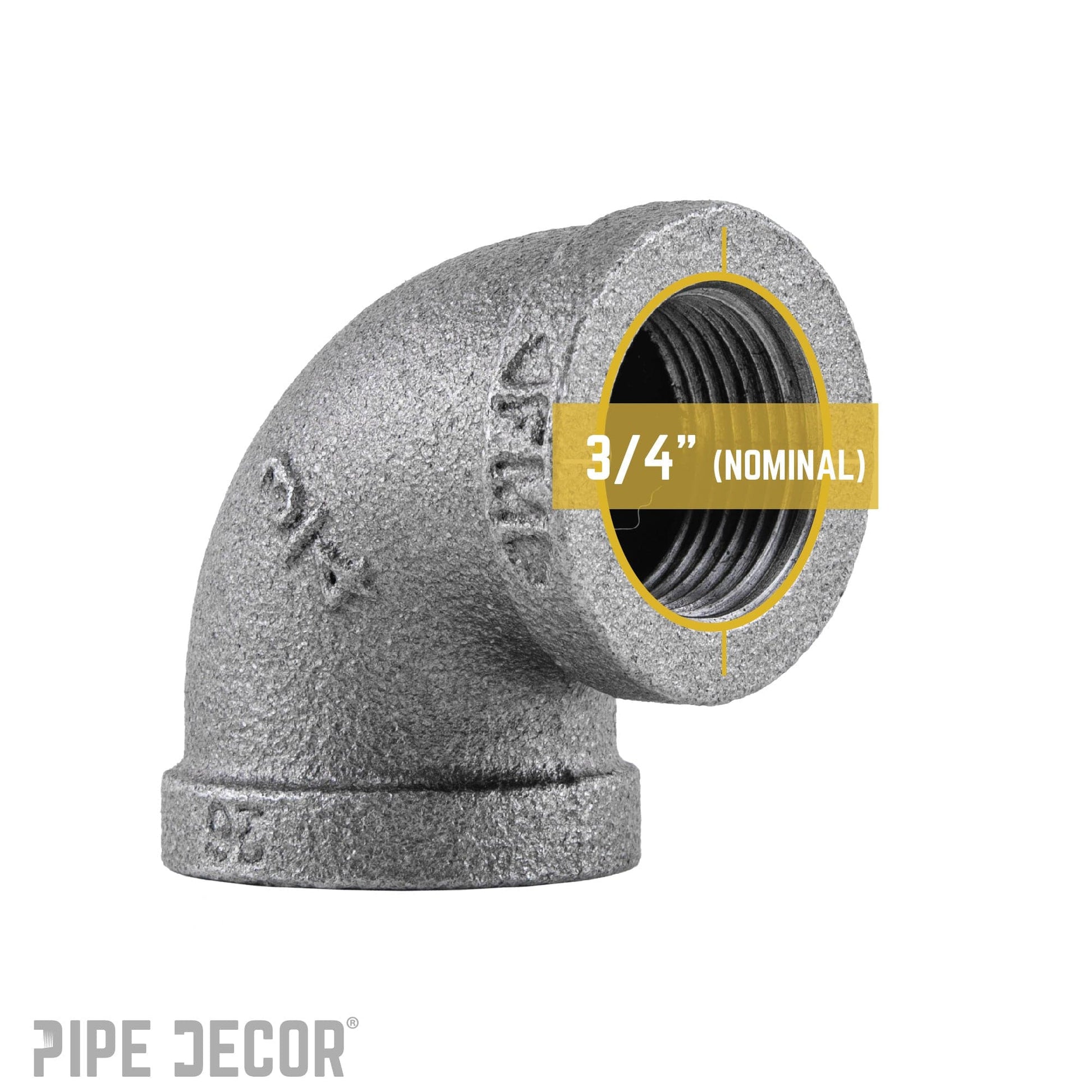 3/4 in. Black 90 Degree Elbow