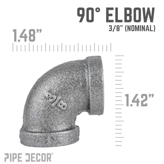 3/8 in. Black 90 Degree Elbow