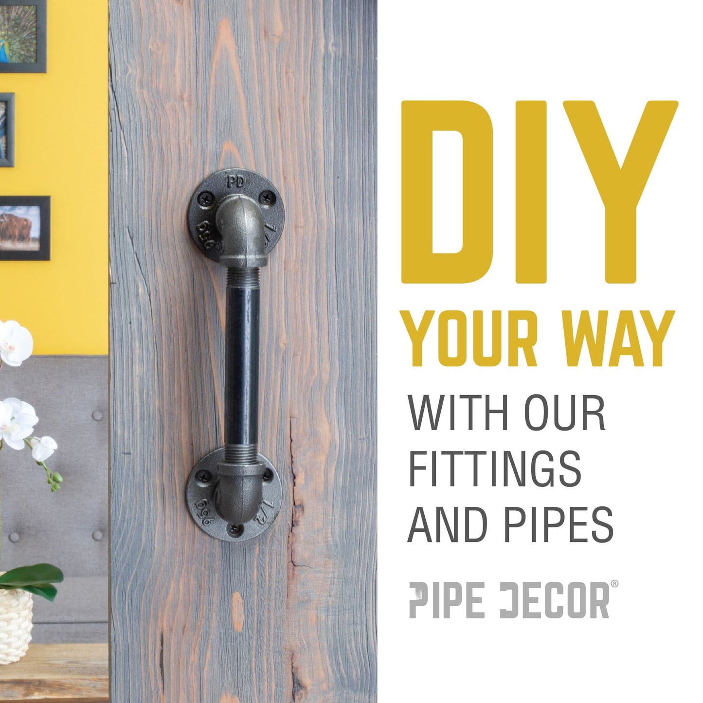 1/2 in. Black Mini Flange