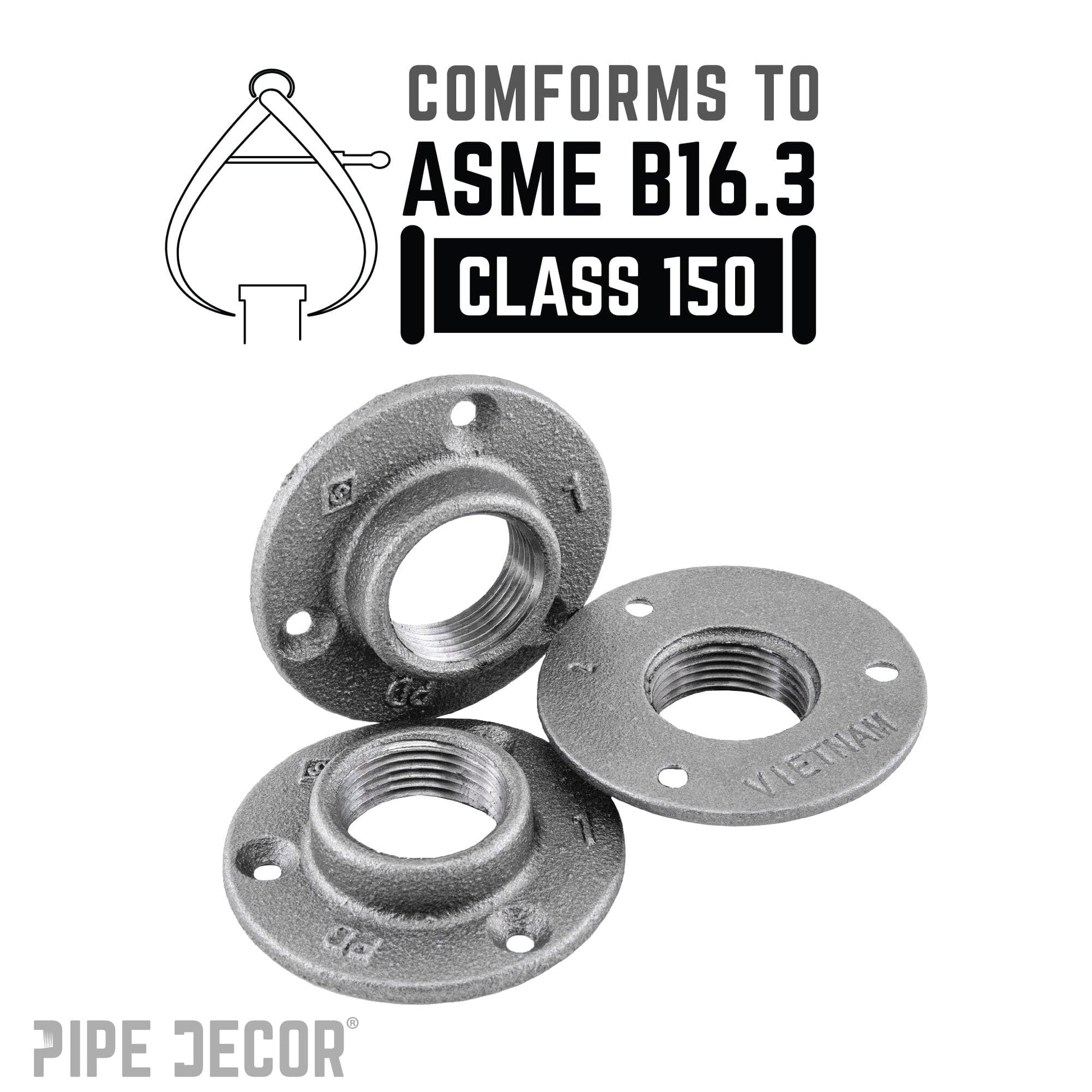 1 in. Black Mini Flange