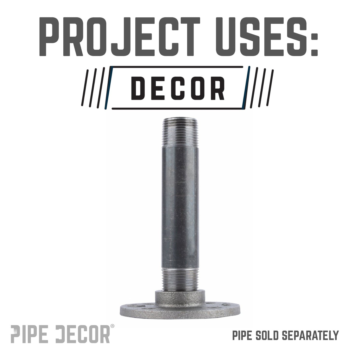 3/4 in. Black Mini Flange