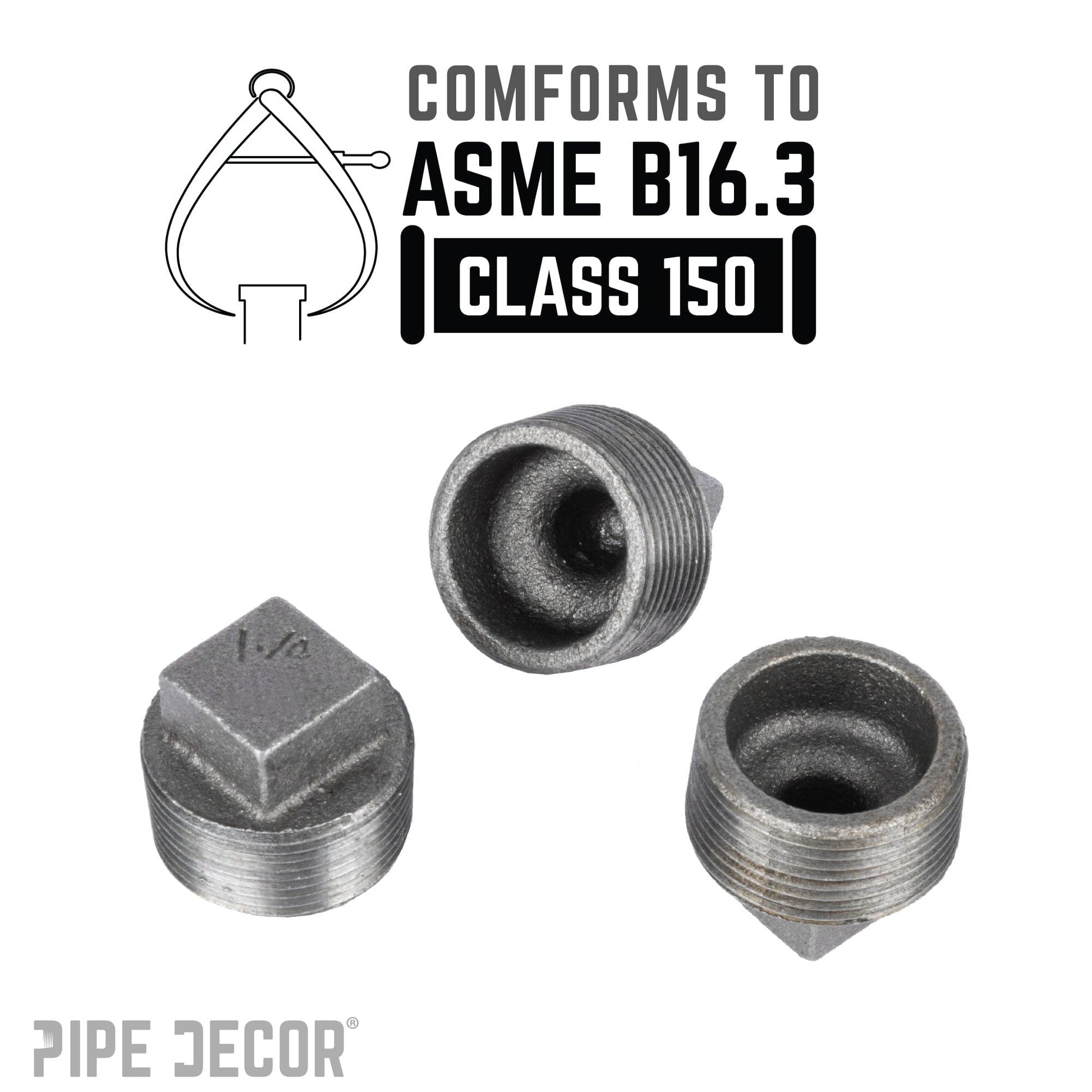 1 1/4 in. Black Plug