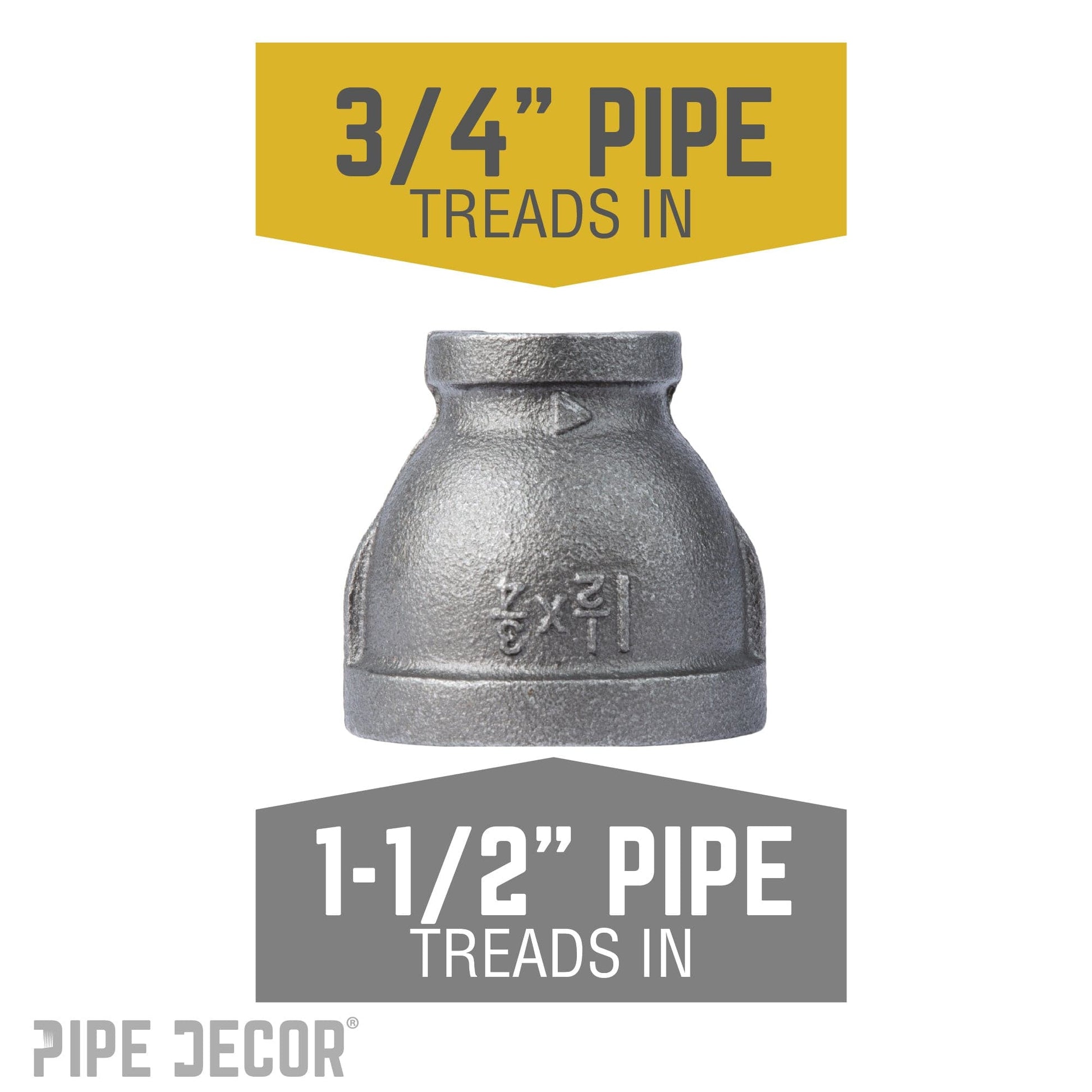 1 1/2 in. x 3/4 in. Black Reducing Coupling