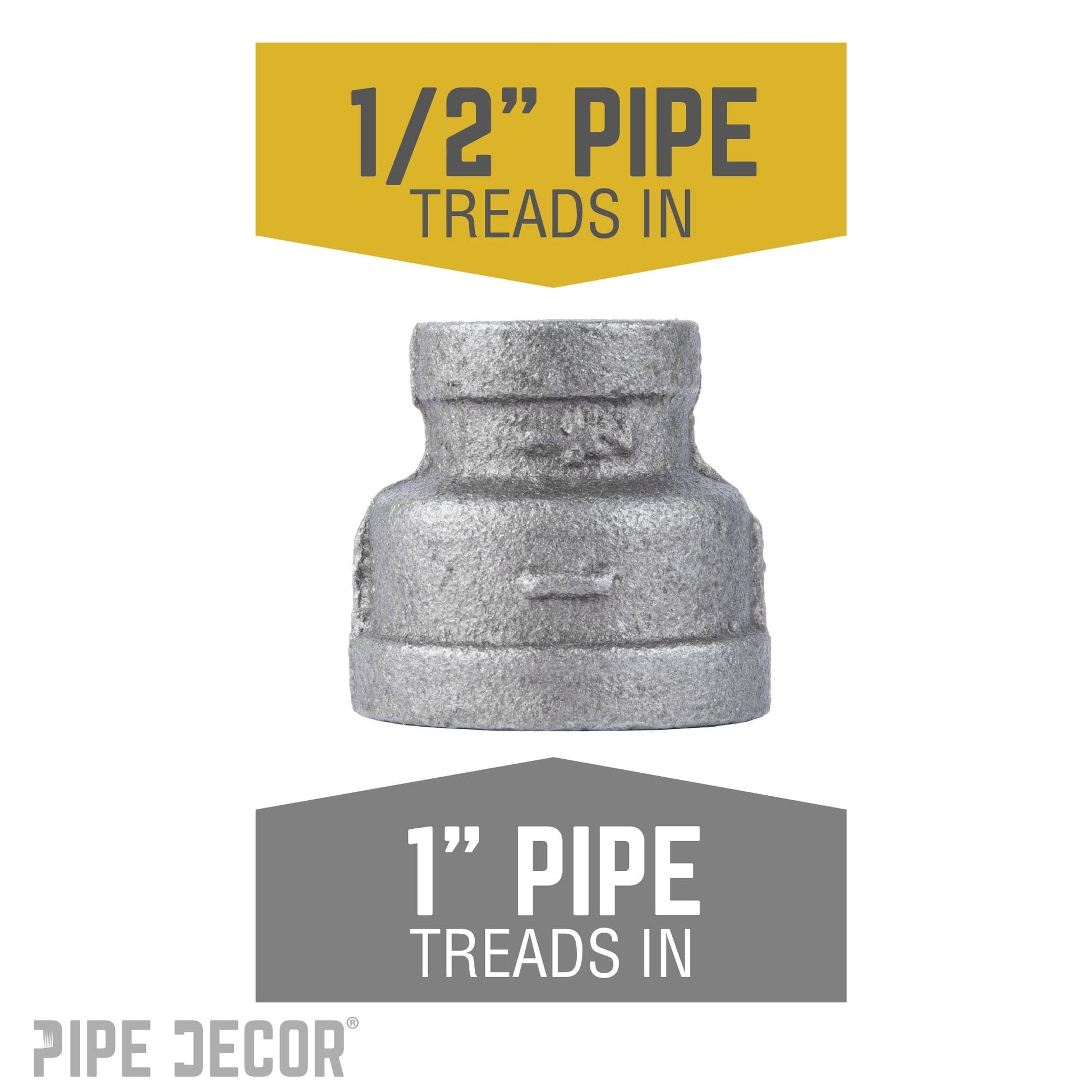 1 in. x 1/2 in. Black Reducing Coupling