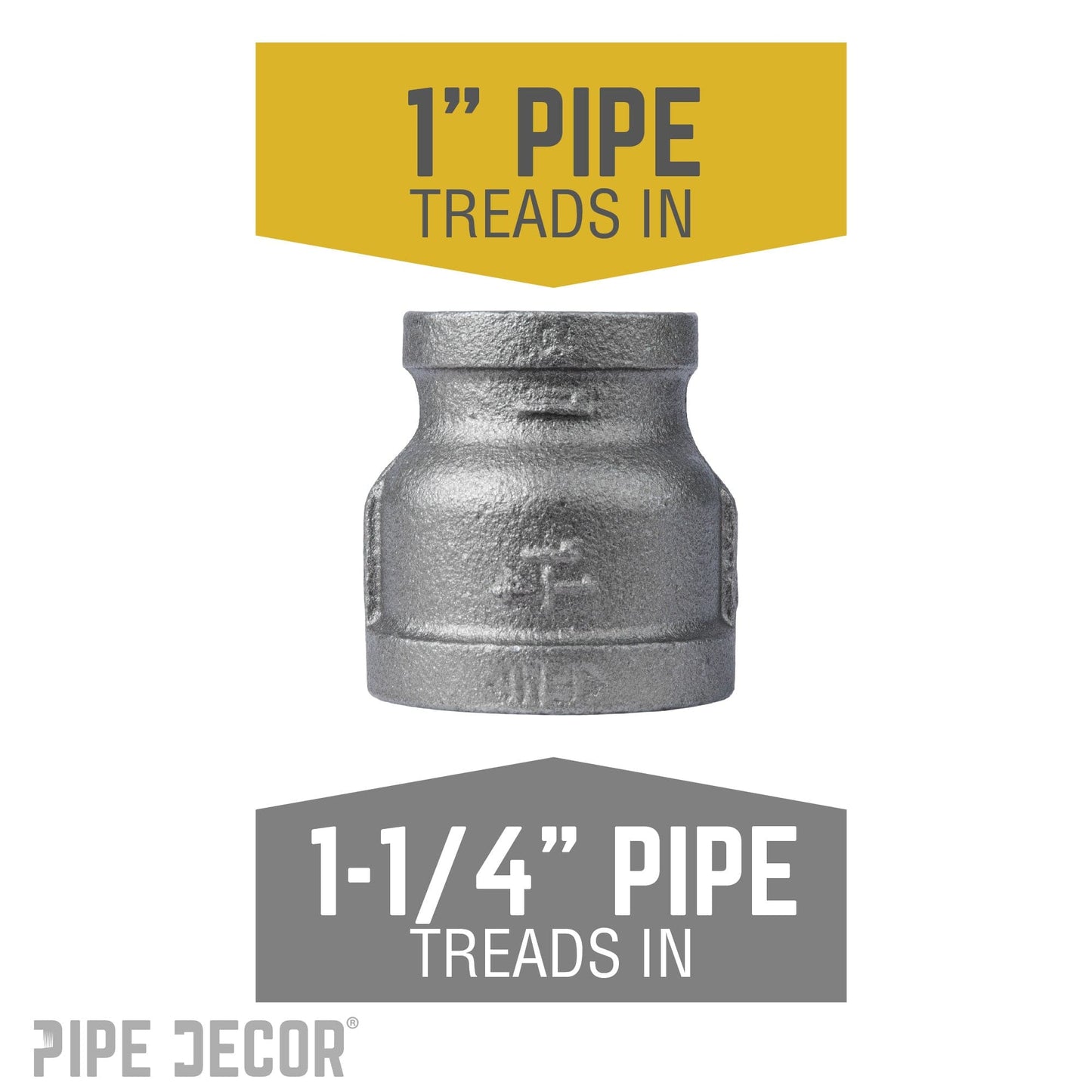 1 1/4 in. x 1 in. Black Reducing Coupling