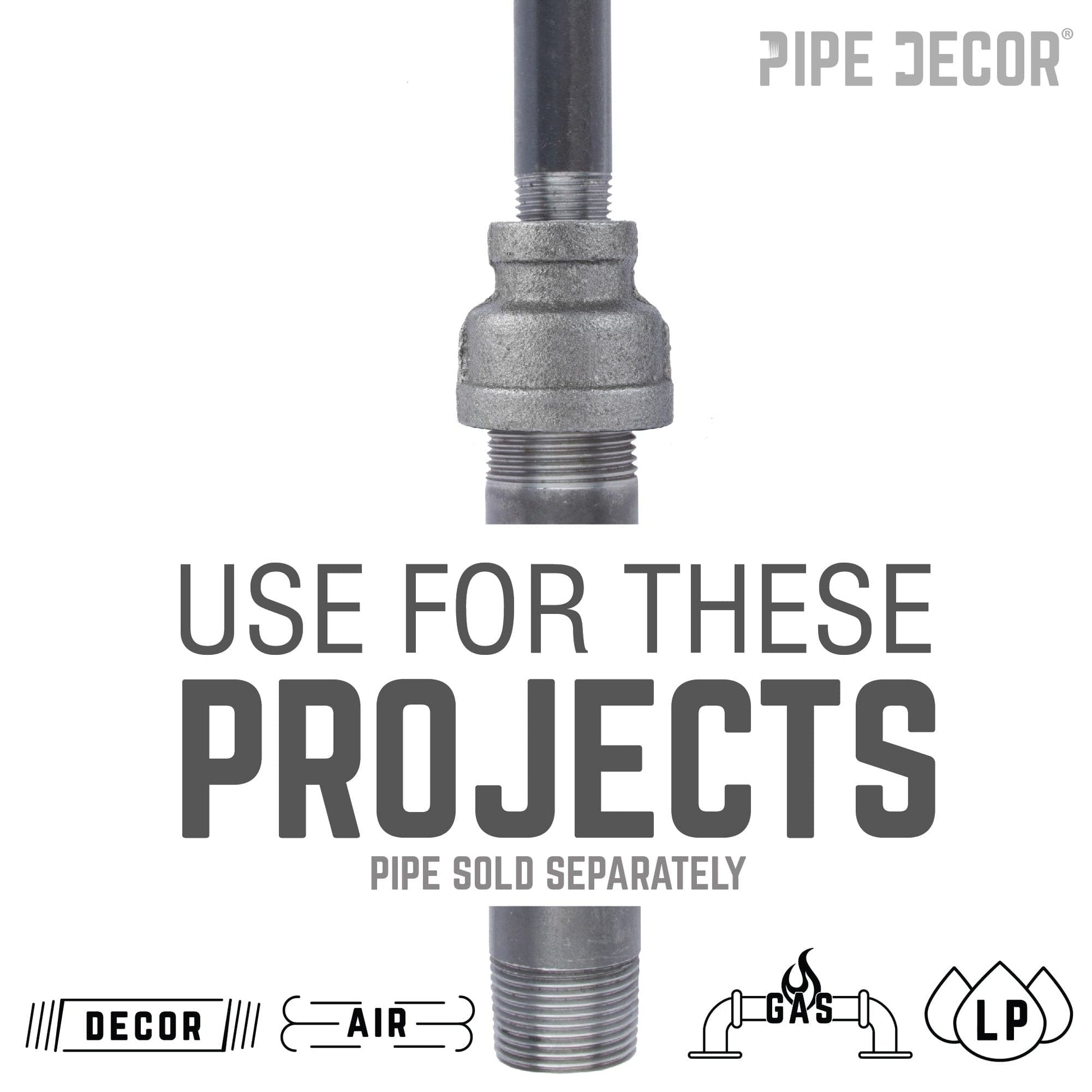 1/2 in. x 1/8 in. Black Reducing Coupling