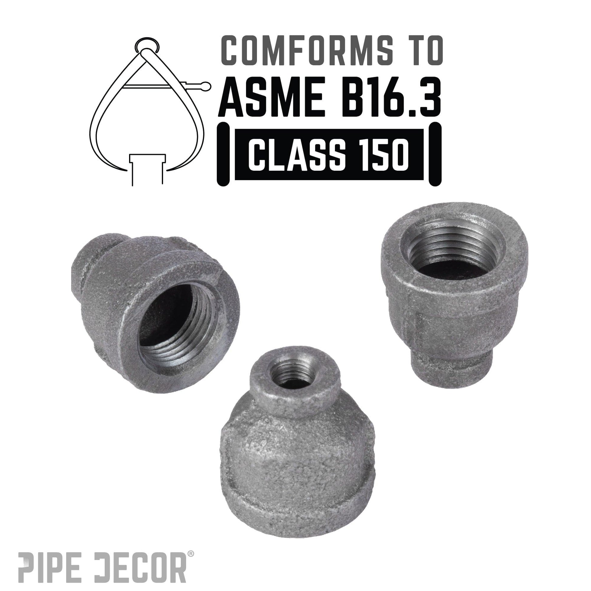 1/4 in. x 1/8 in. Black Reducing Coupling