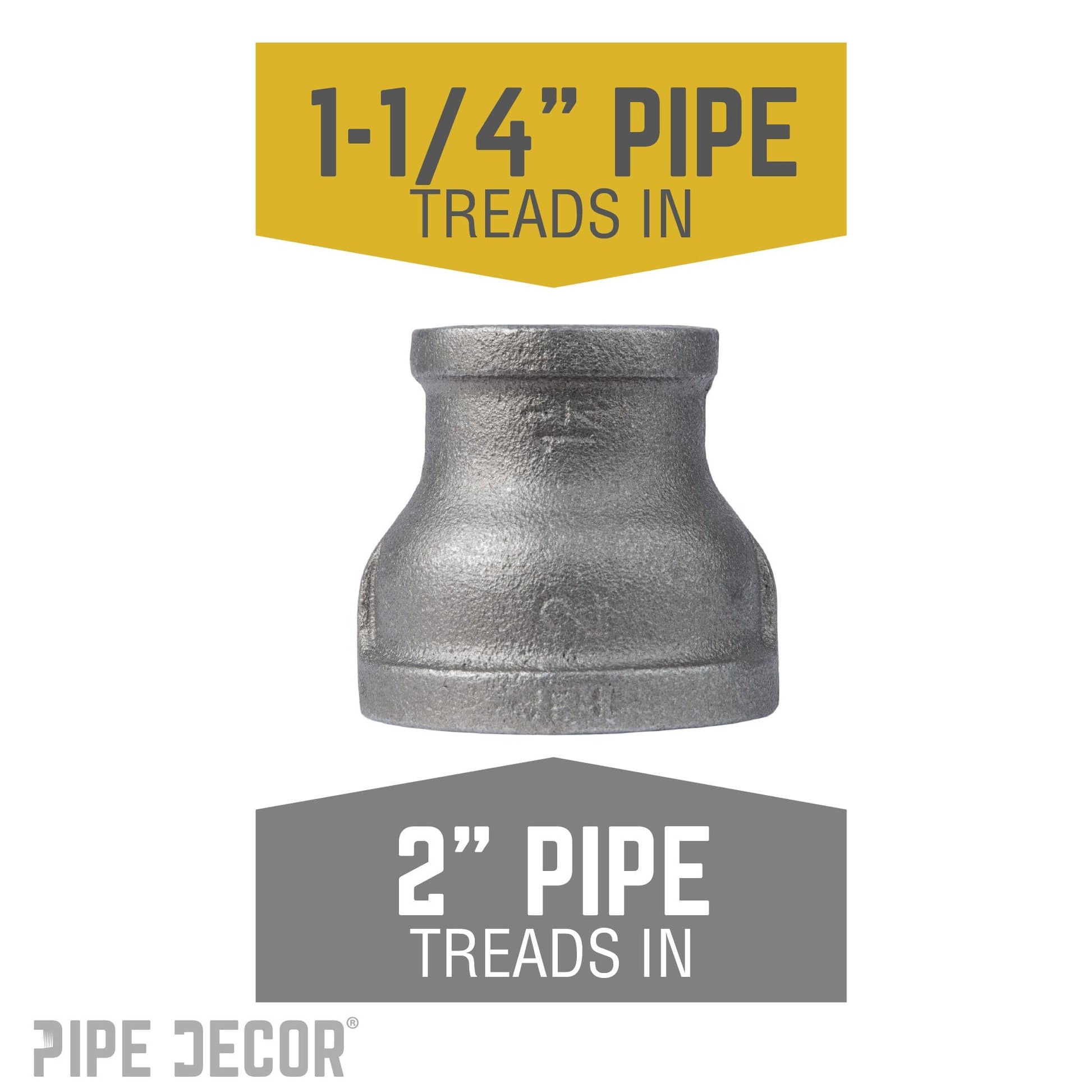 2 in. x 1 1/4 in. Black Reducing Coupling