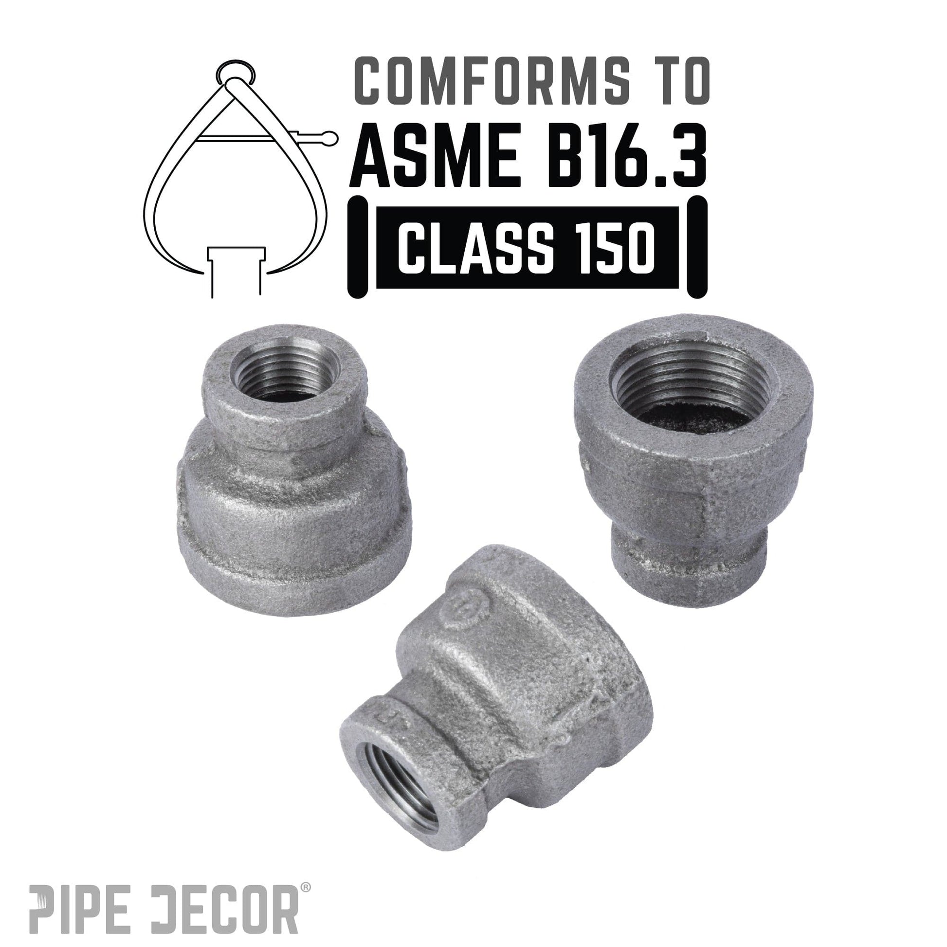 2 in. x 1 in. Black Reducing Coupling