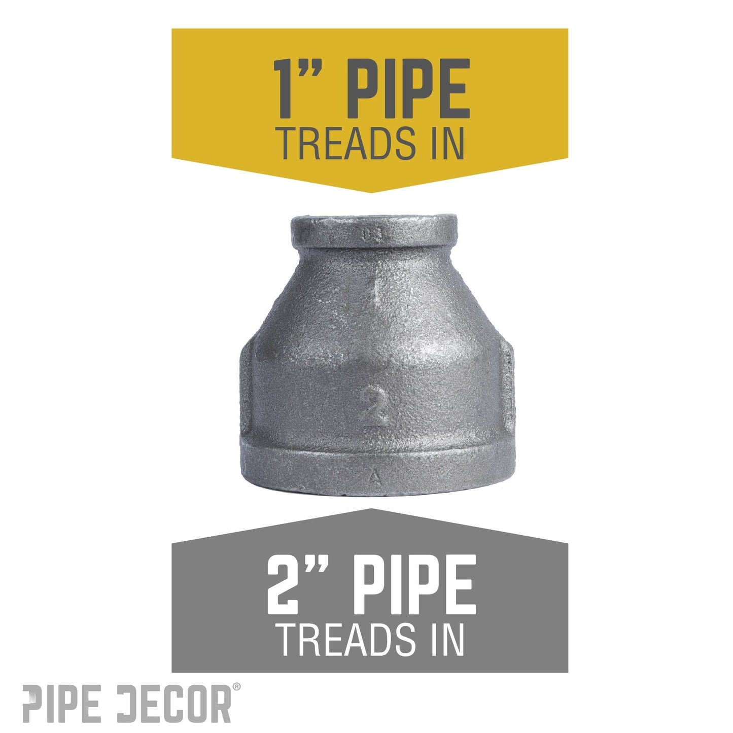 2 in. x 1 in. Black Reducing Coupling