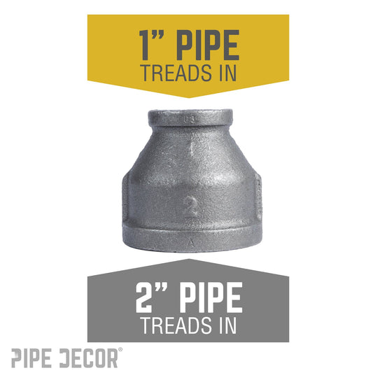 2 in. x 1 in. Black Reducing Coupling