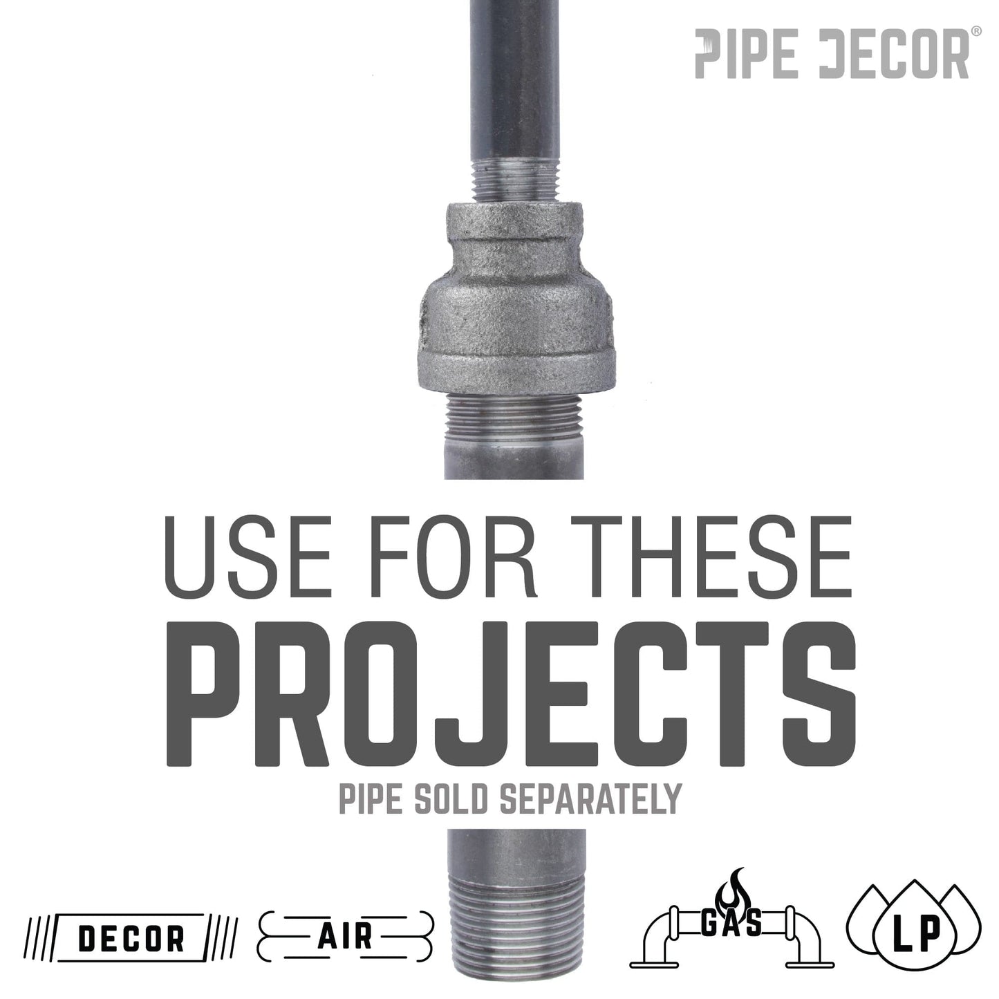 3/4 in. x 1/4 in. Black Reducing Coupling