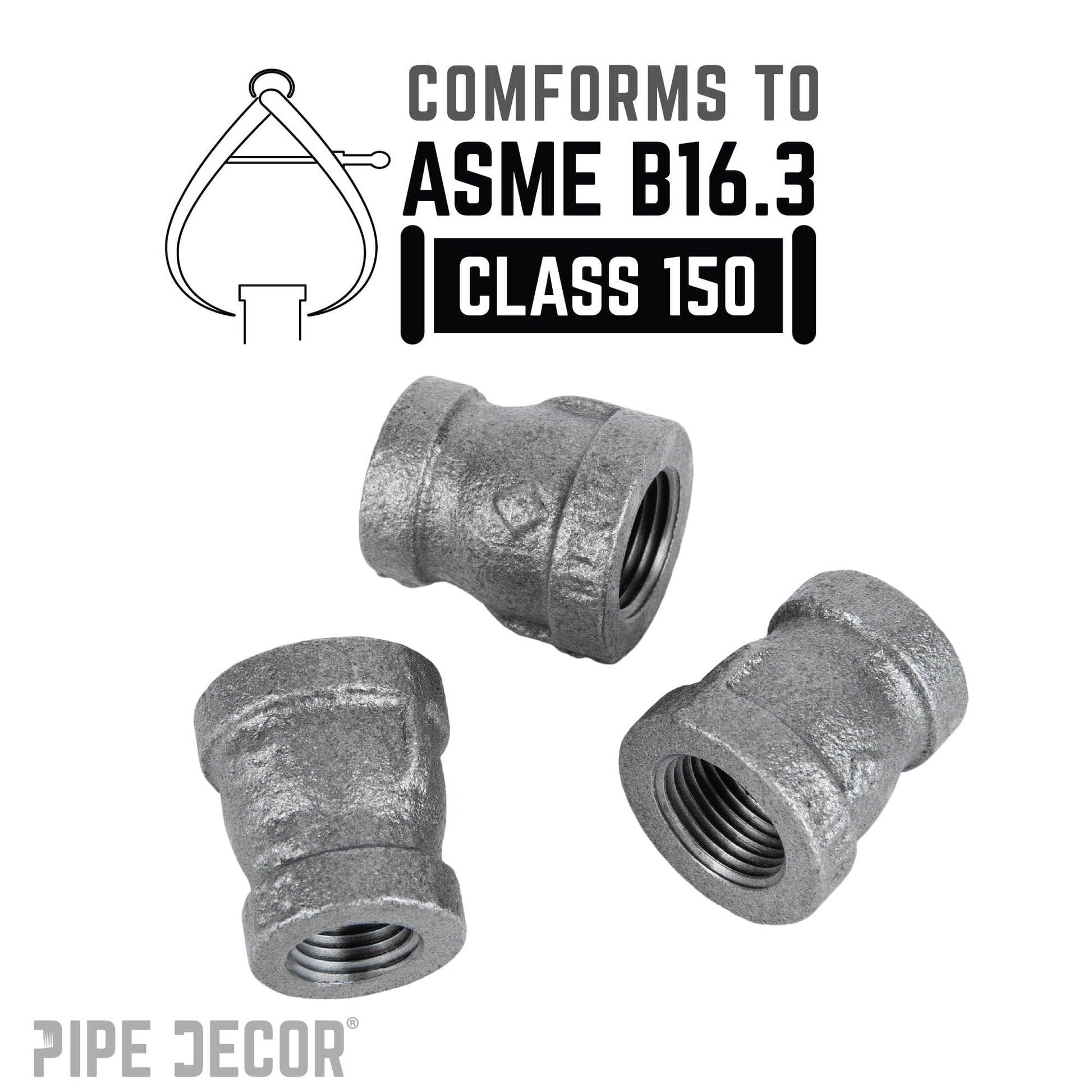 3/8 in. x 1/4 in. Black Reducing Coupling