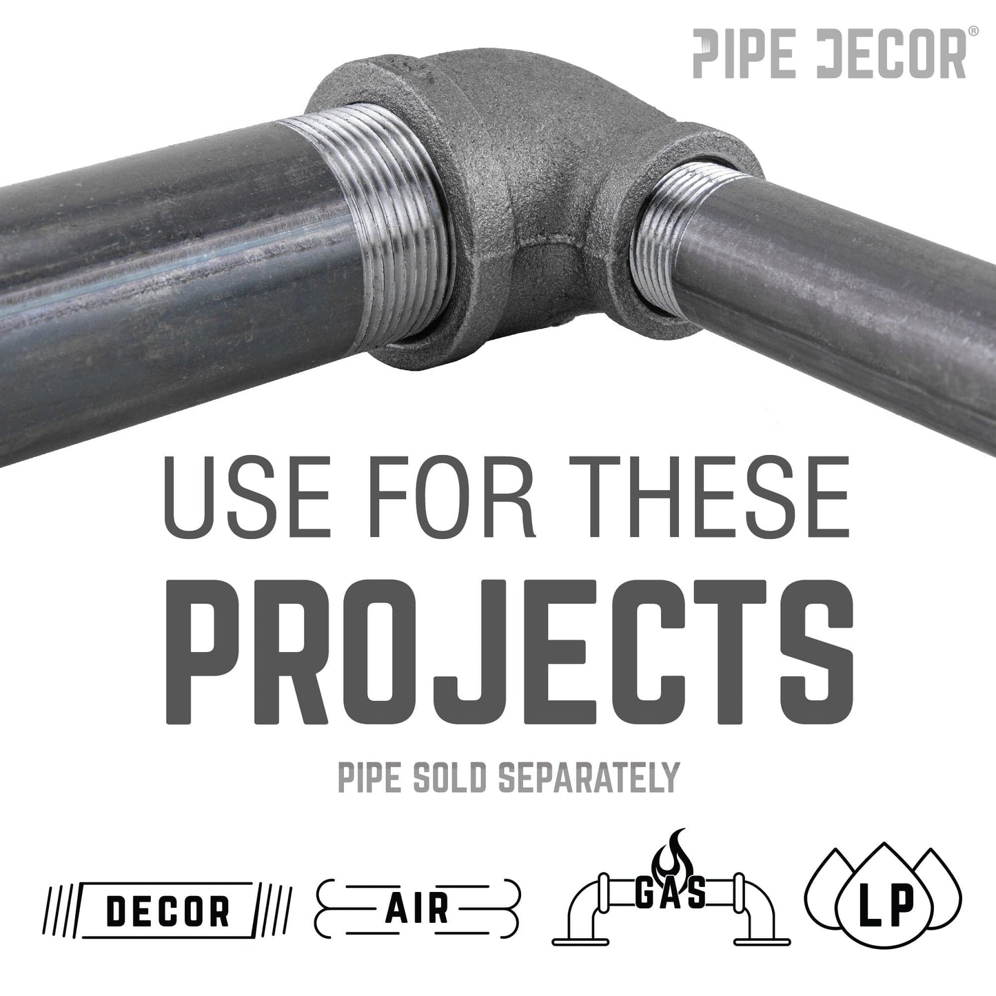 1 1/4 in. x 3/4 in. Black Reducing Elbow