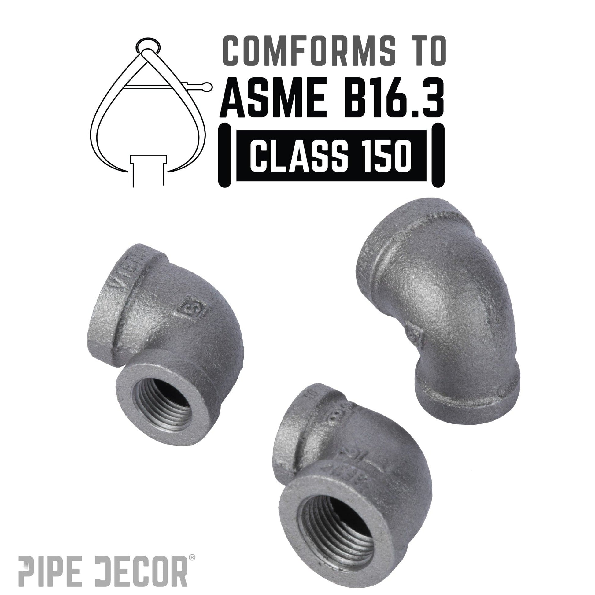 1/2 in. x 3/8 in. Black Reducing Elbow