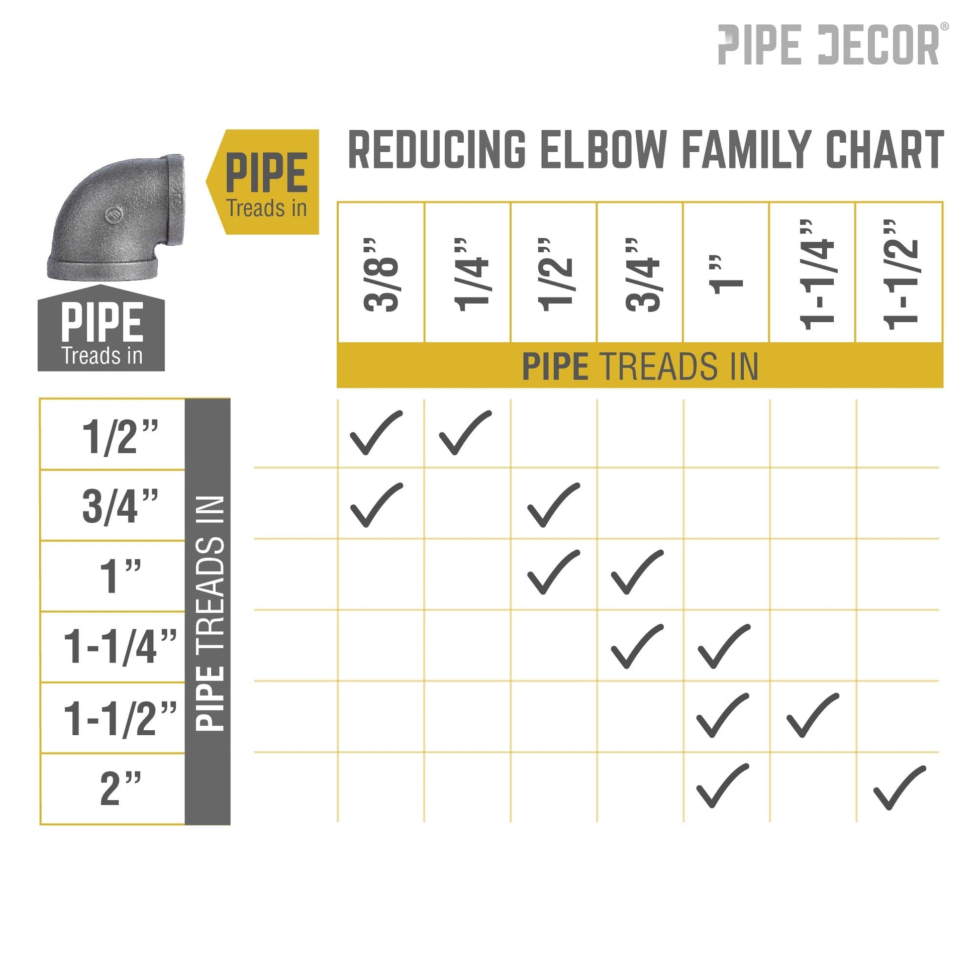 2 in. x 1 1/2 in. Black Reducing Elbow