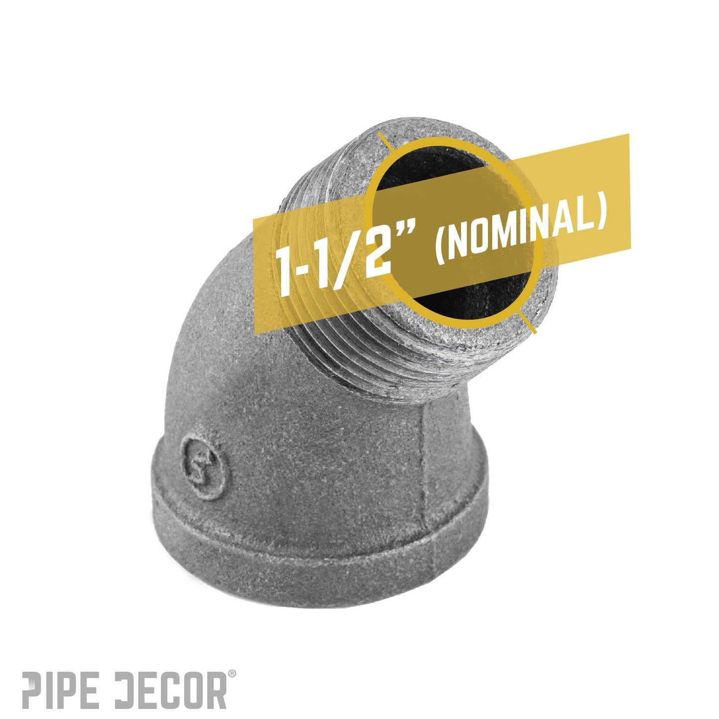 1 1/2 in. Black 45 Degree Street Elbow