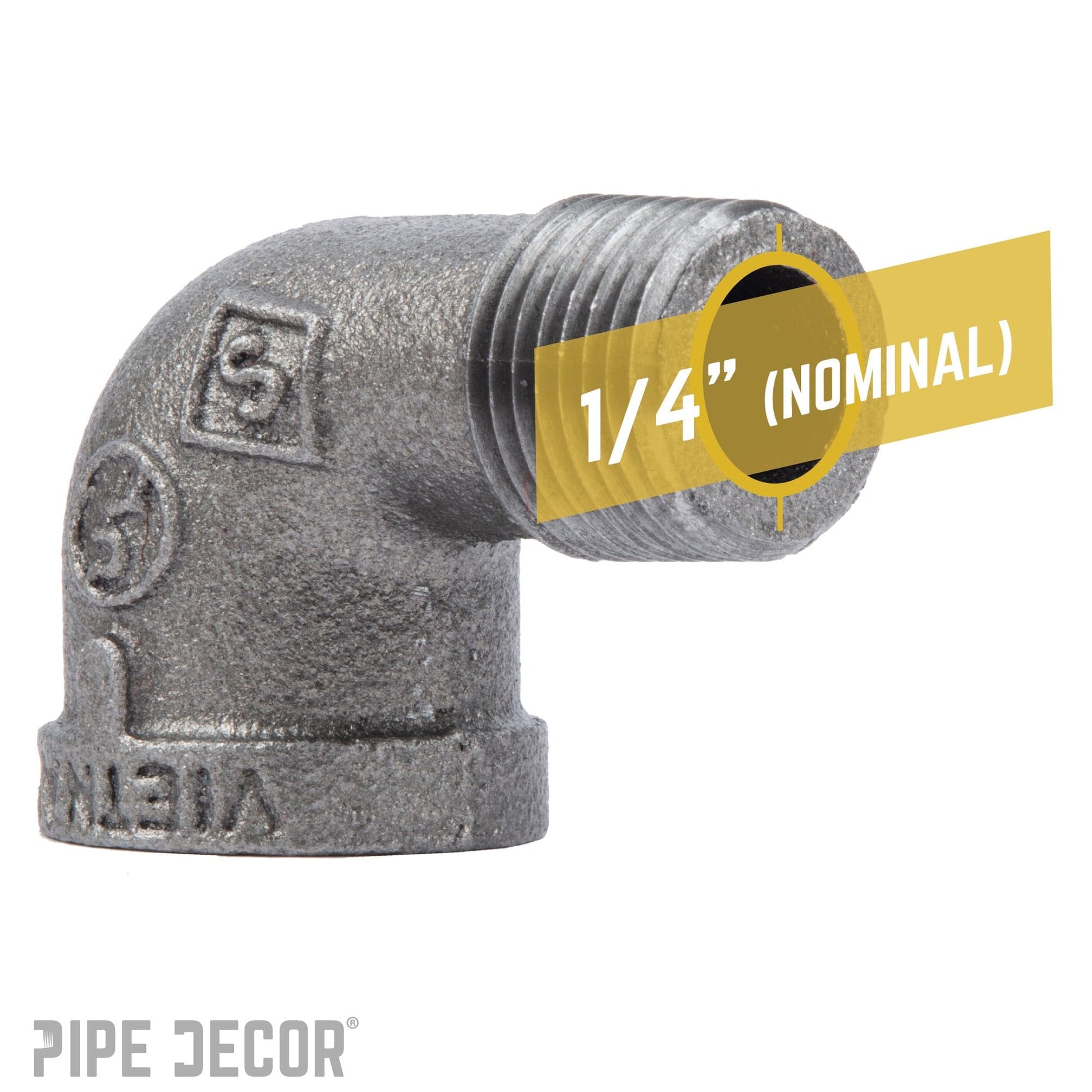 1/4 in. Black 90 Degree Street Elbow