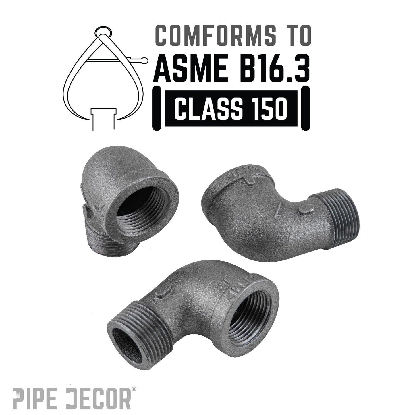 1 in. Black 90 Degree Street Elbow