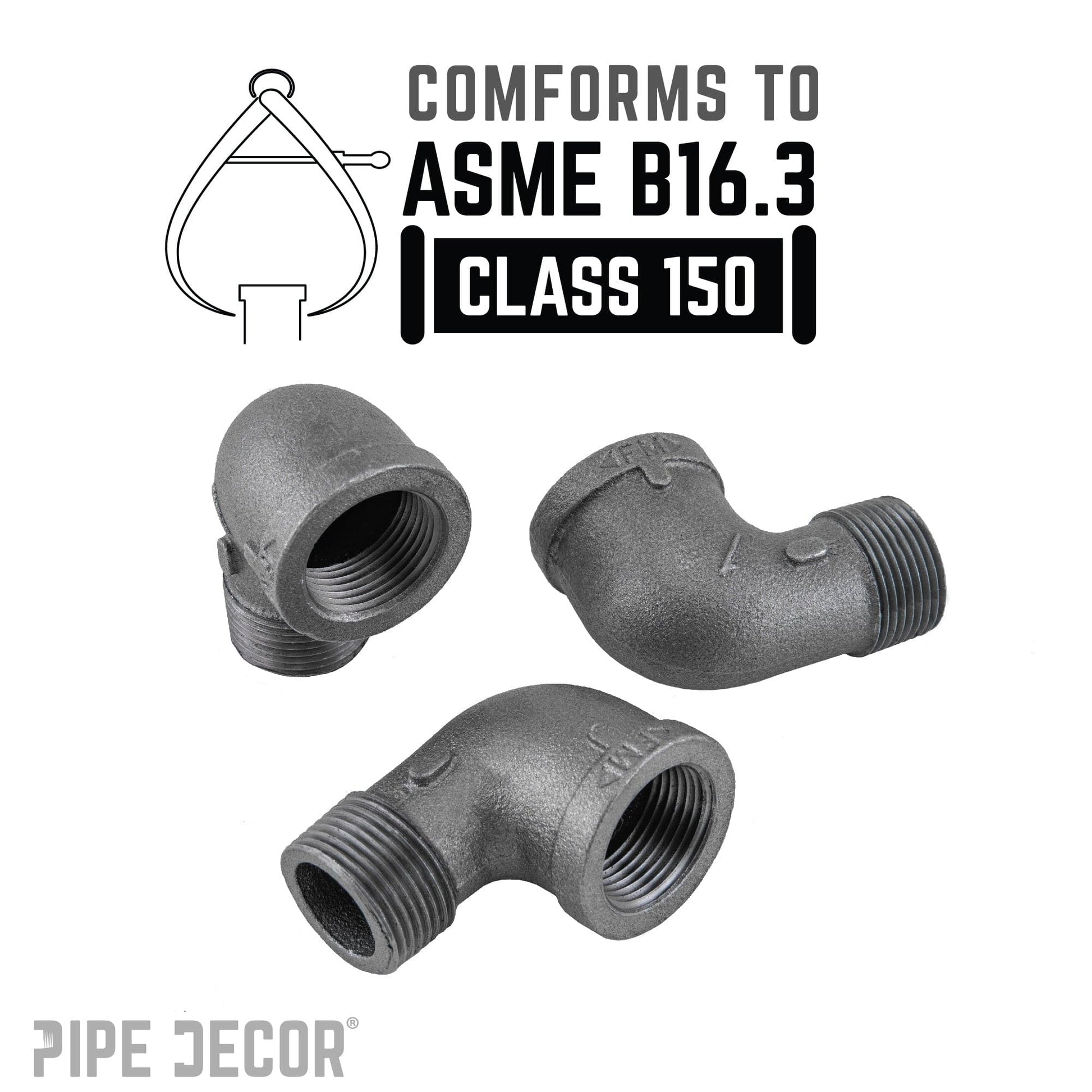 1 in. Black 90 Degree Street Elbow