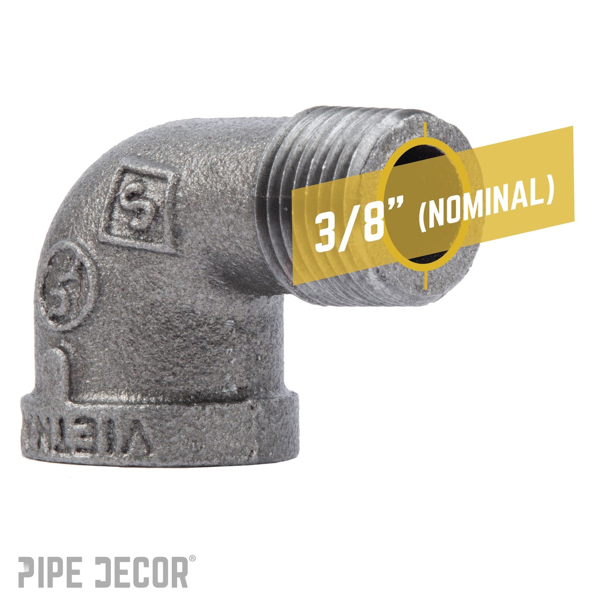 3/8 in. Black 90 Degree Street Elbow