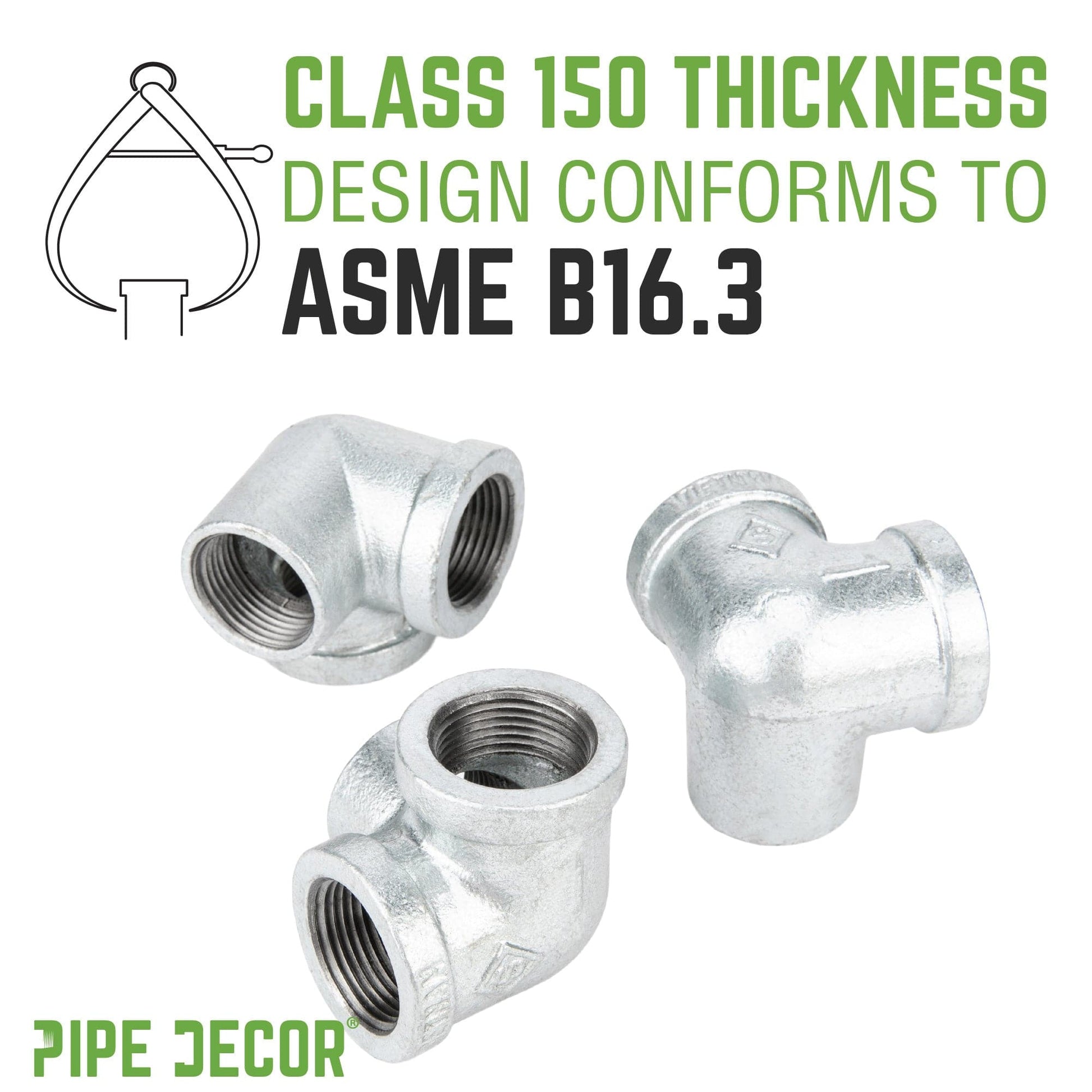 1/2 in. Galvanized Side Outlet Elbow