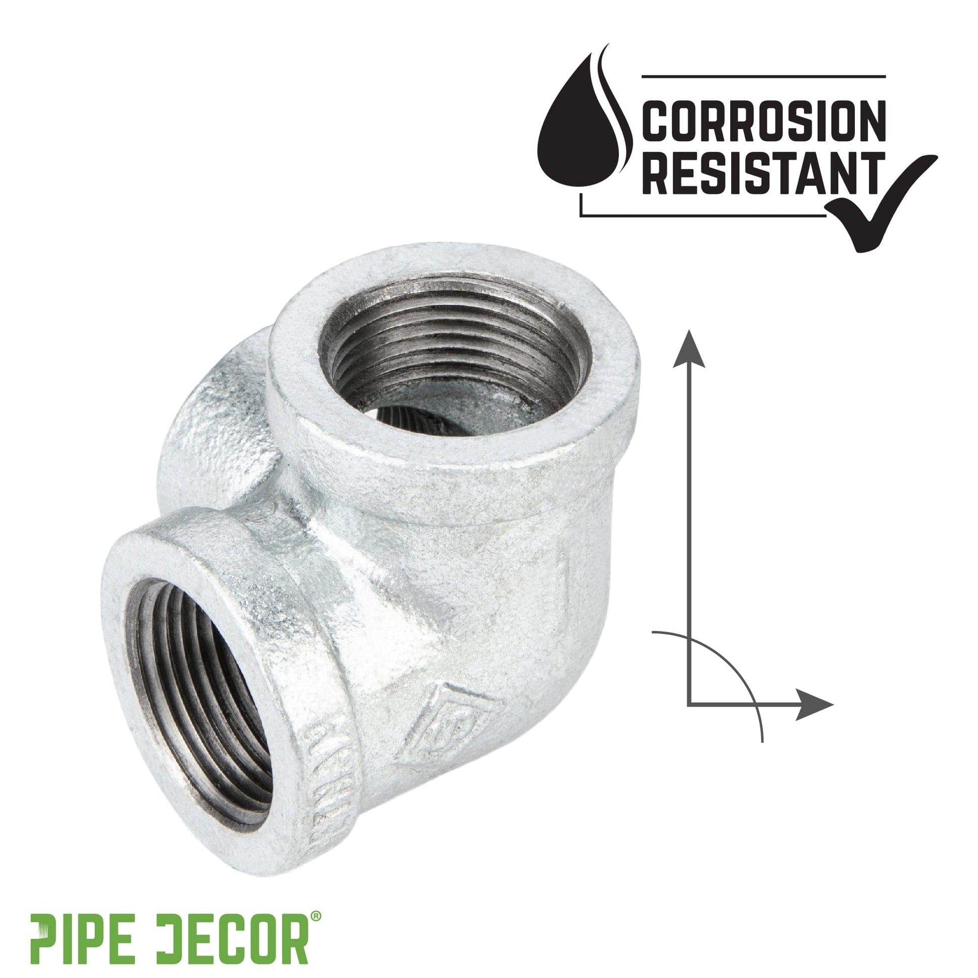 1/2 in. Galvanized Side Outlet Elbow