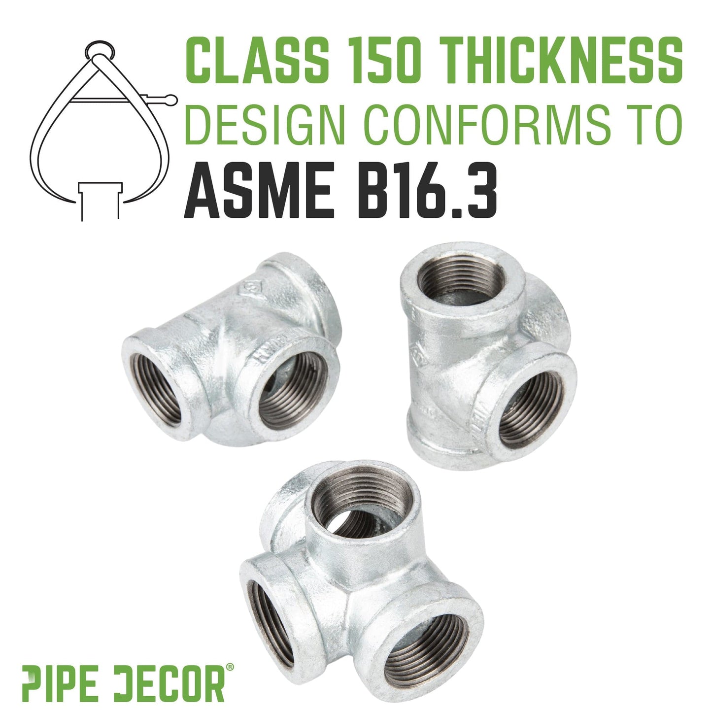 1/2 in. Galvanized Iron Side Outlet Tee