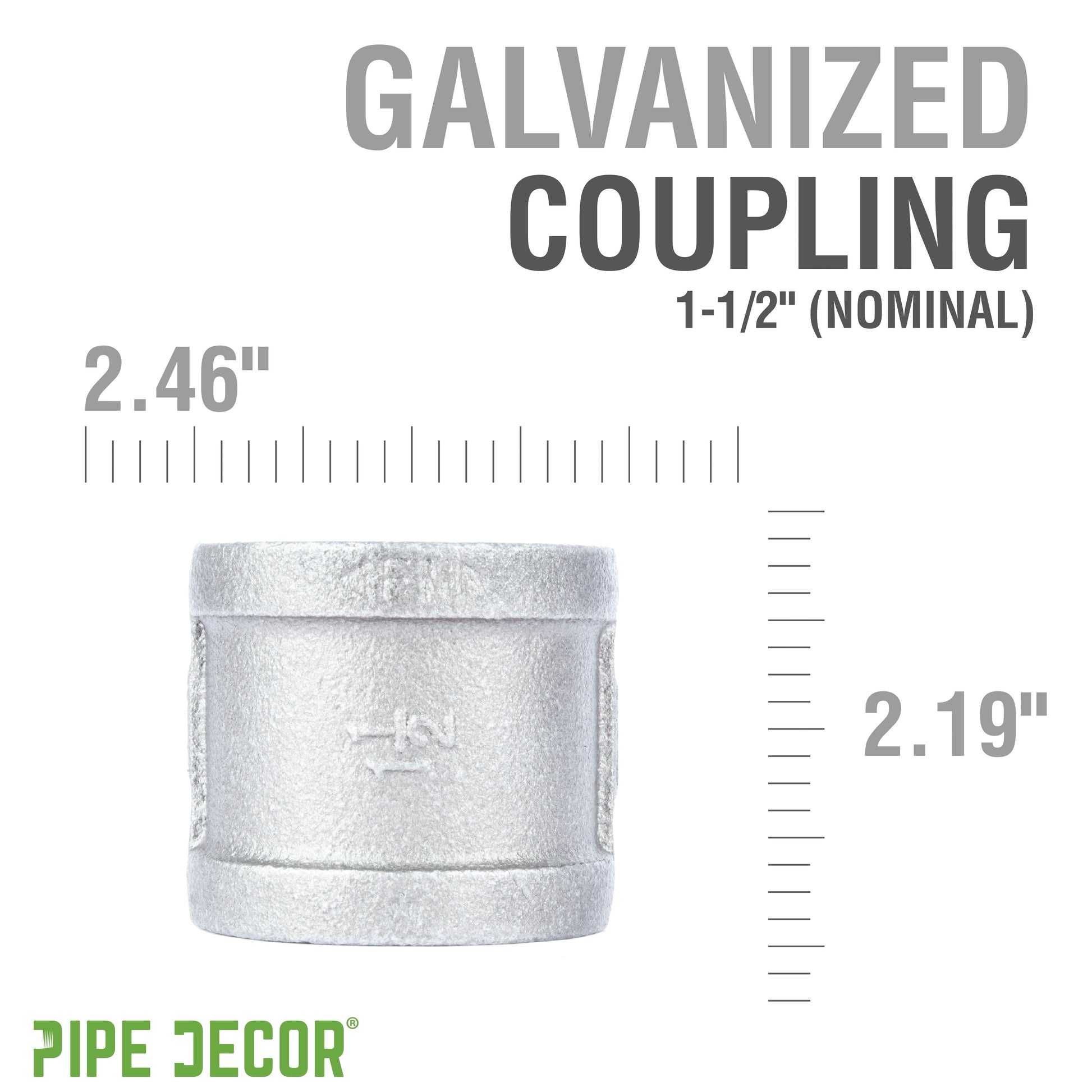 1 1/2 in. Galvanized Iron Coupling