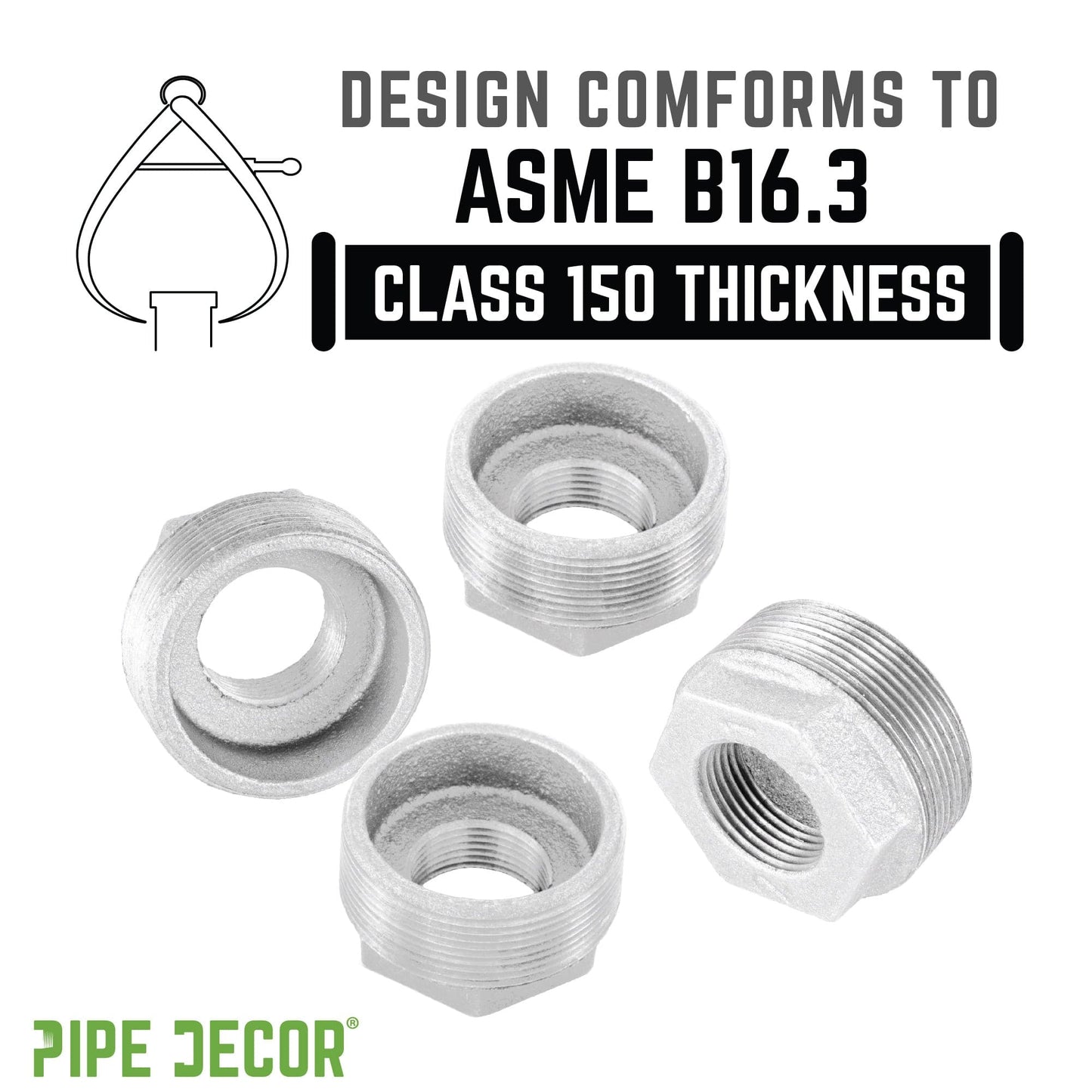 1 1/4 in. x 1/4 in. Galvanized Iron Bushing