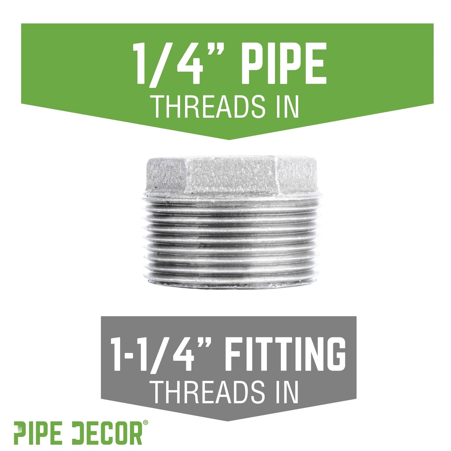 1 1/4 in. x 1/4 in. Galvanized Iron Bushing