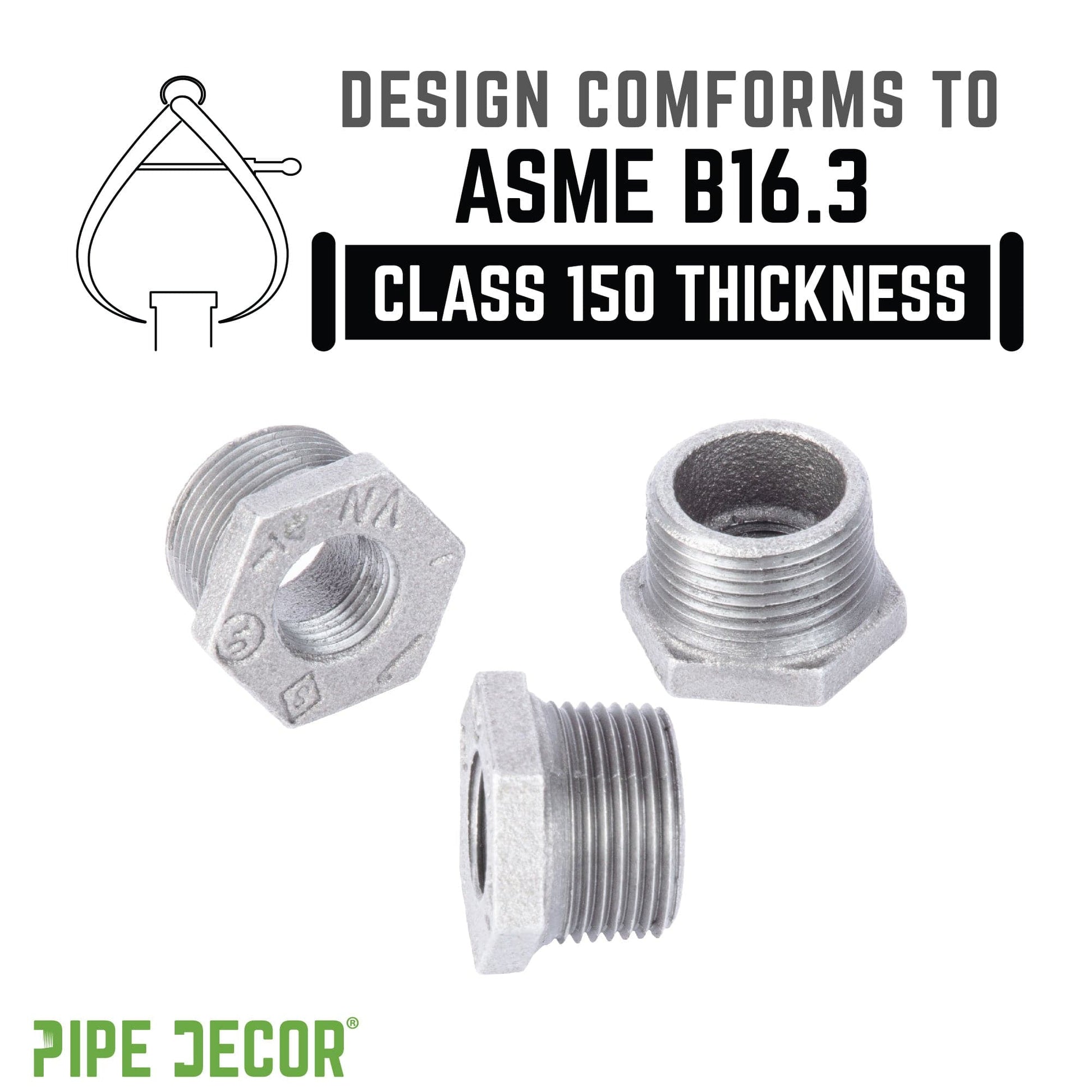 1  in. x 1/4 in. Galvanized Iron Bushing