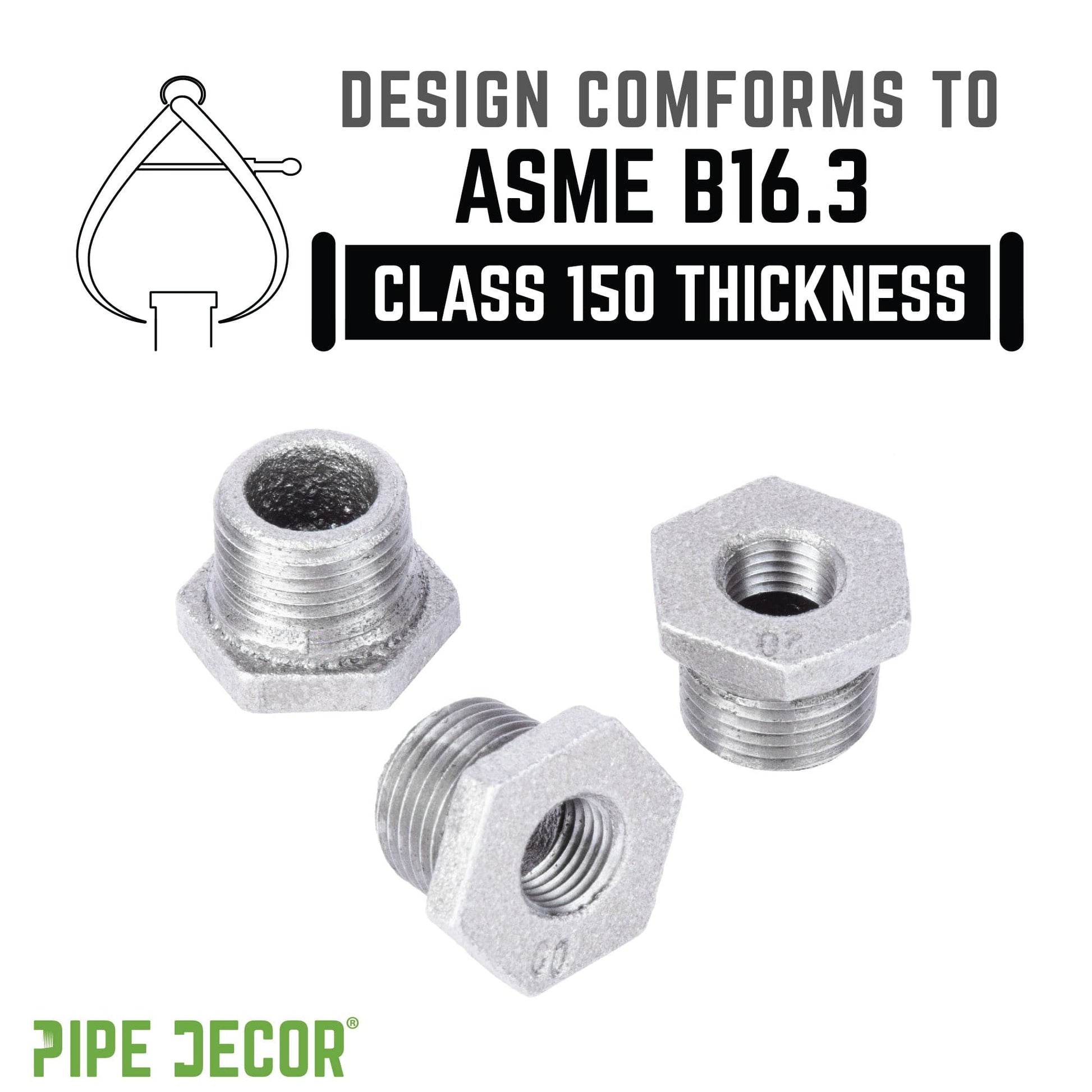 1/2 in. x 1/4 in. Galvanized Iron Bushing