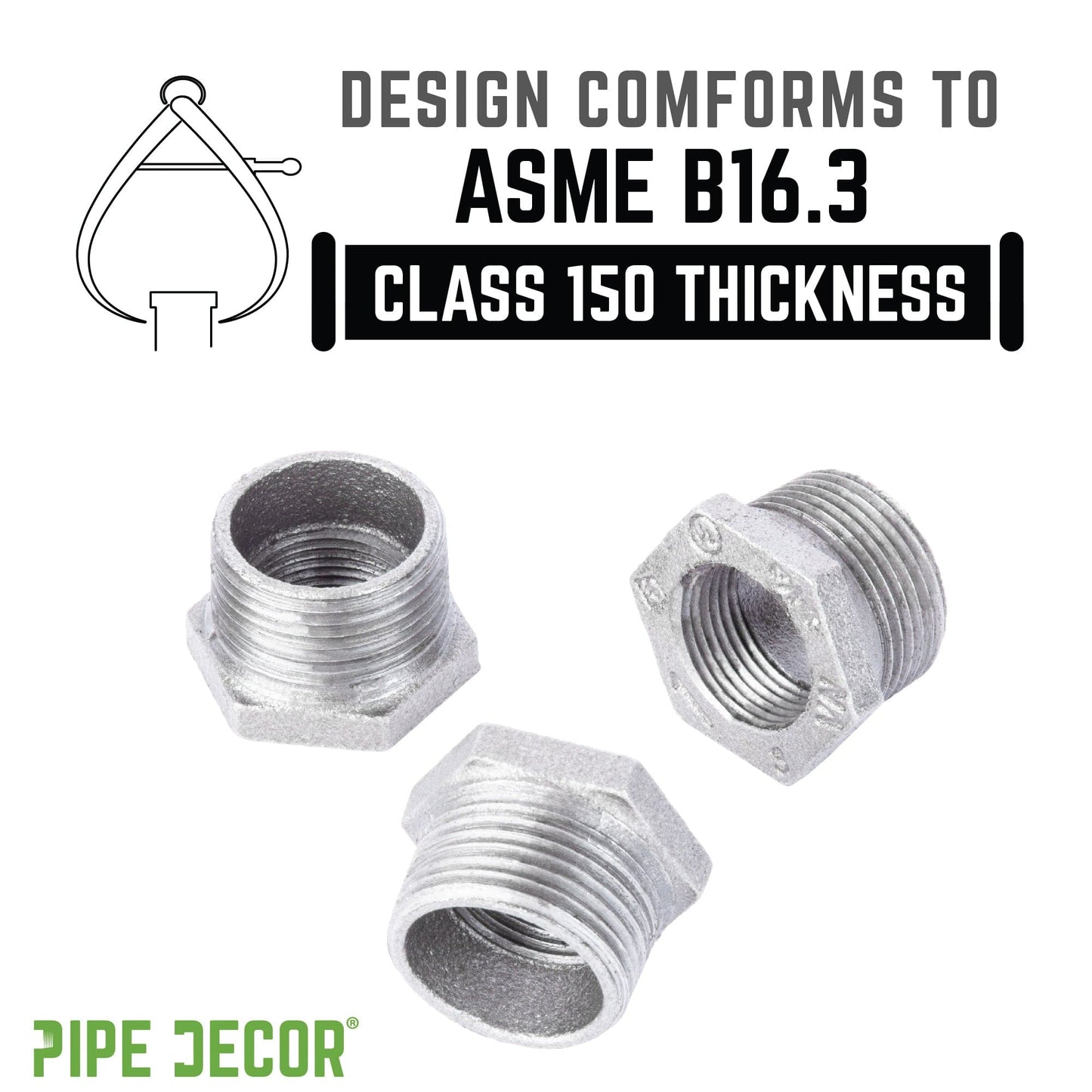 1 in. x 3/4 in. Galvanized Iron Bushing