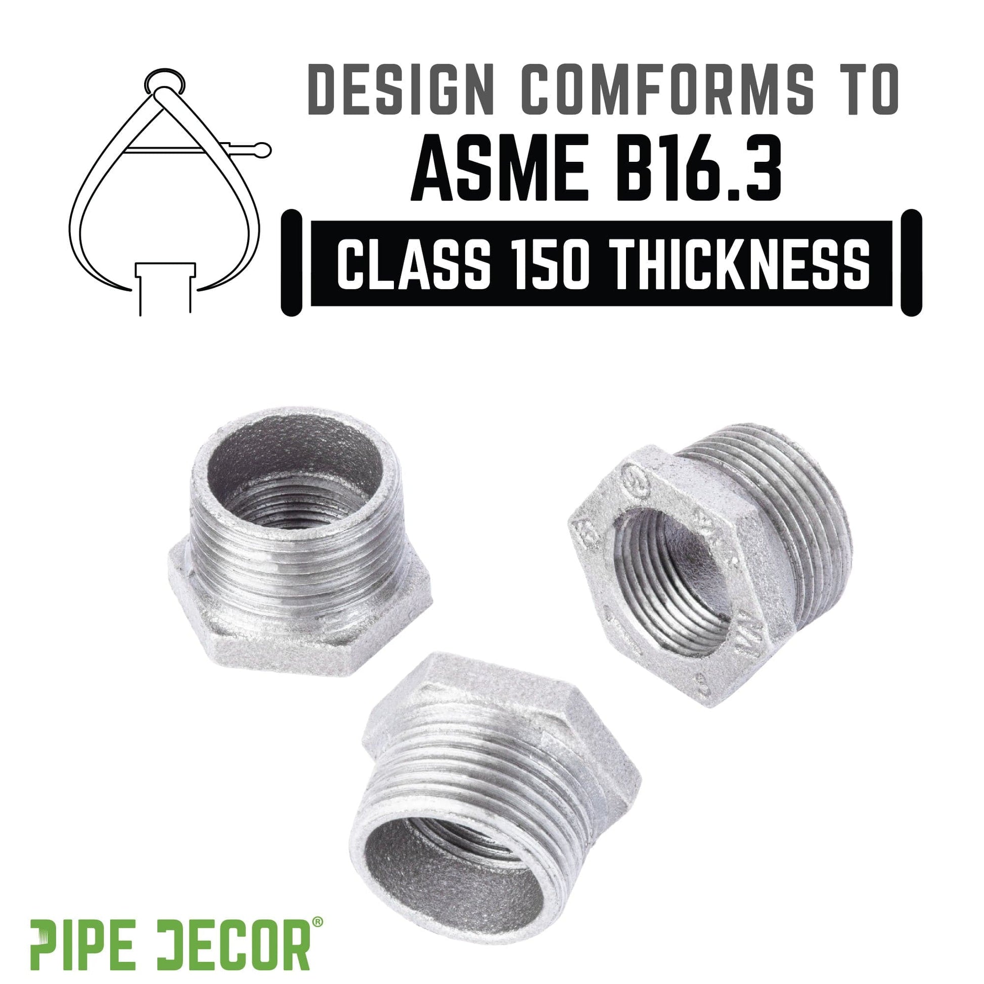 1 in. x 3/4 in. Galvanized Iron Bushing