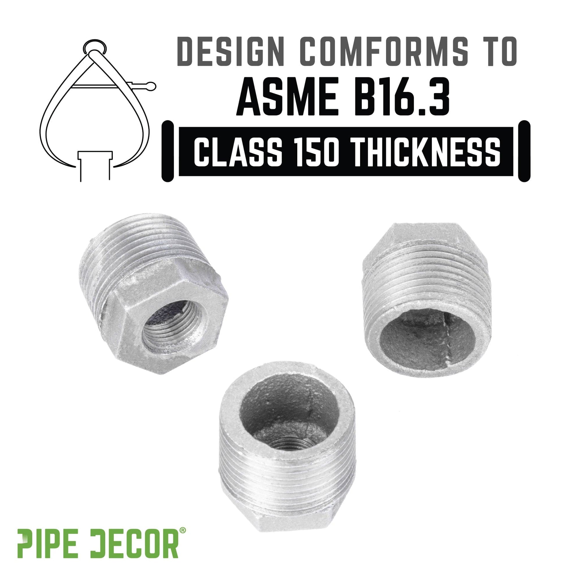 1 in. x 3/8 in. Galvanized Iron Bushing