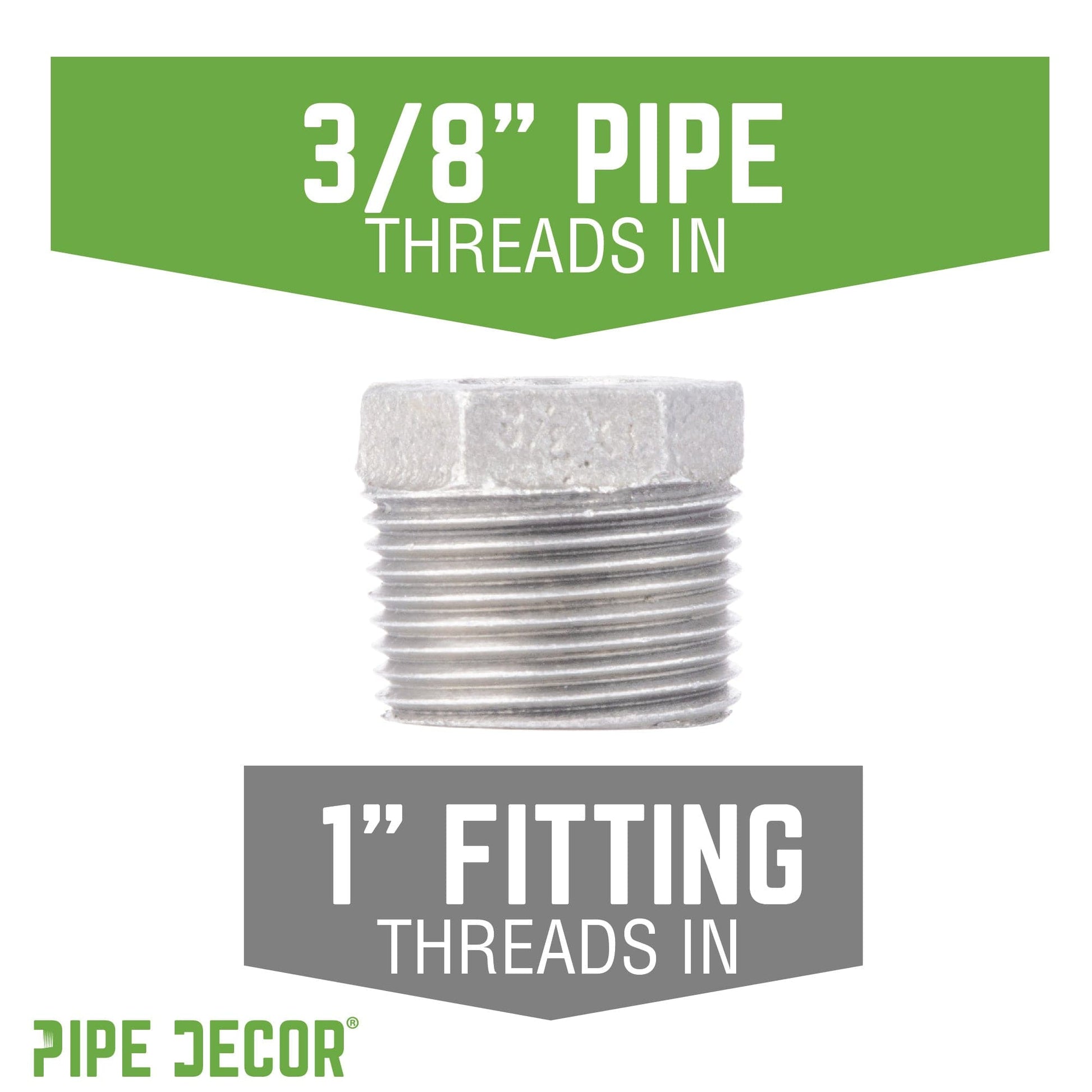 1 in. x 3/8 in. Galvanized Iron Bushing