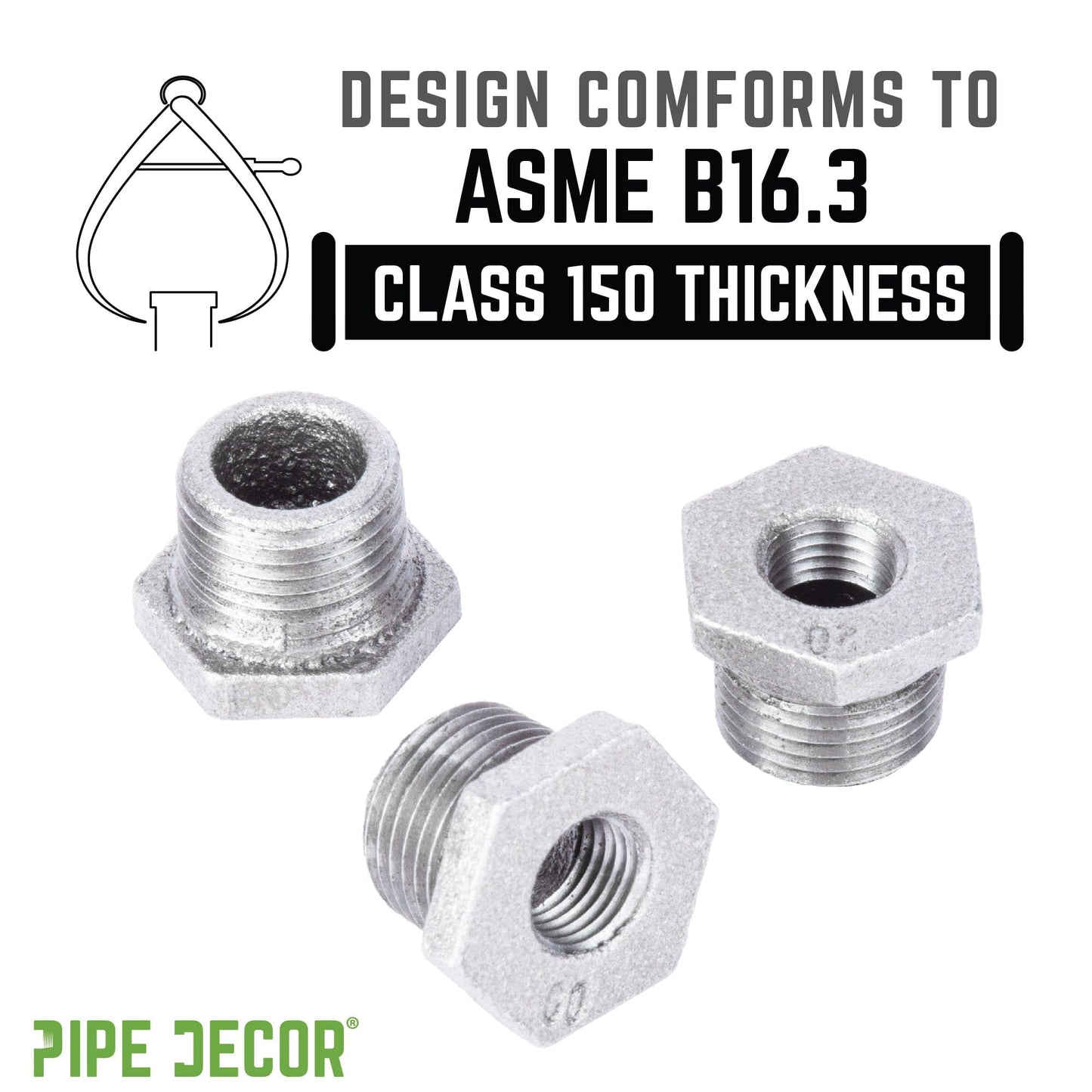 1/4 in. x  1/8 in. Galvanized Iron Bushing