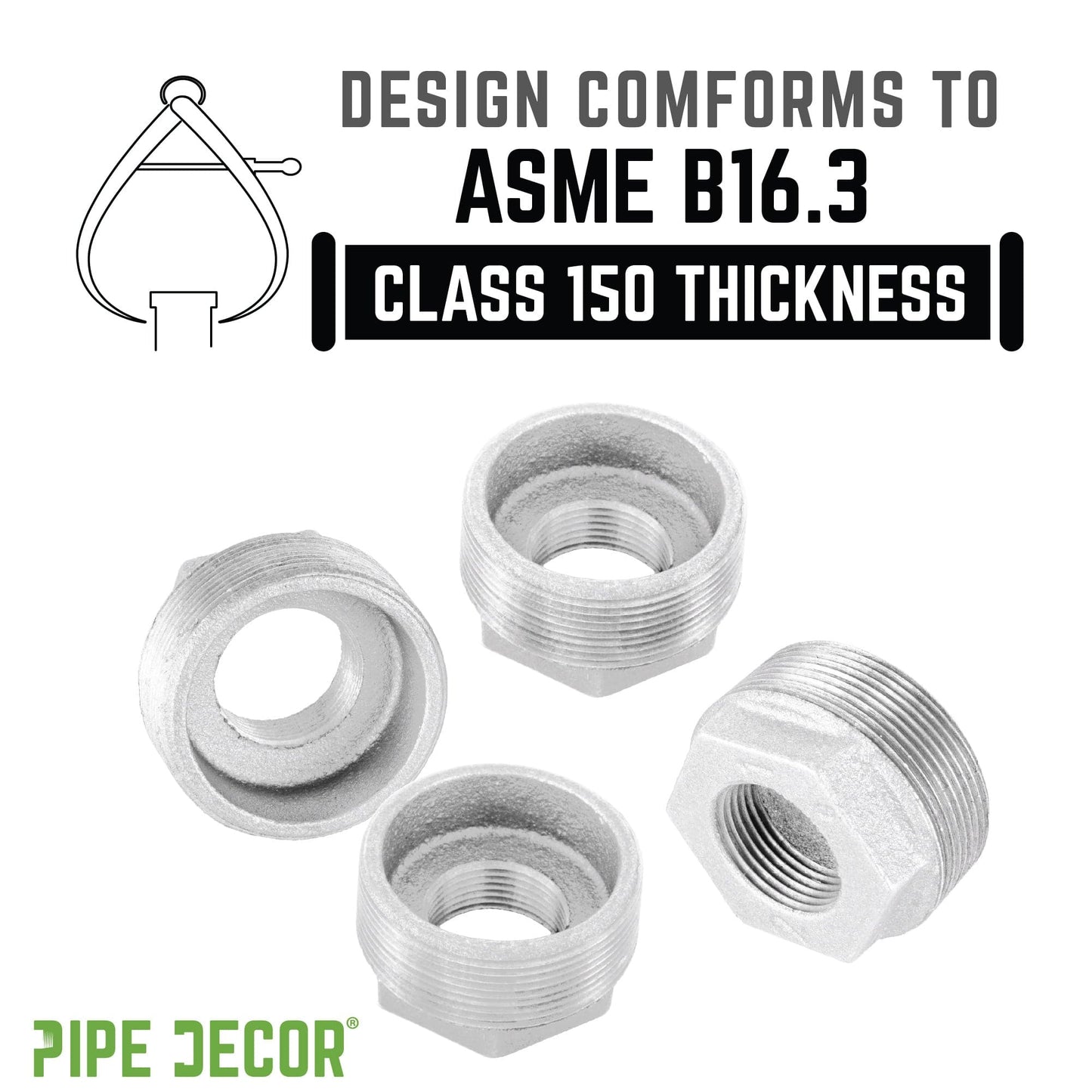 2 in. x 1 in. Galvanized Iron Bushing