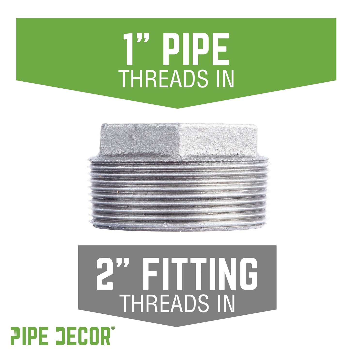 2 in. x 1 in. Galvanized Iron Bushing