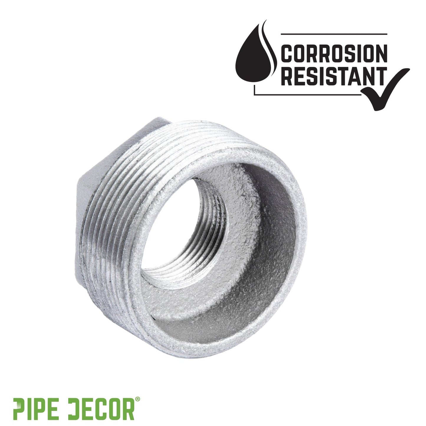 2 in. x 1 in. Galvanized Iron Bushing