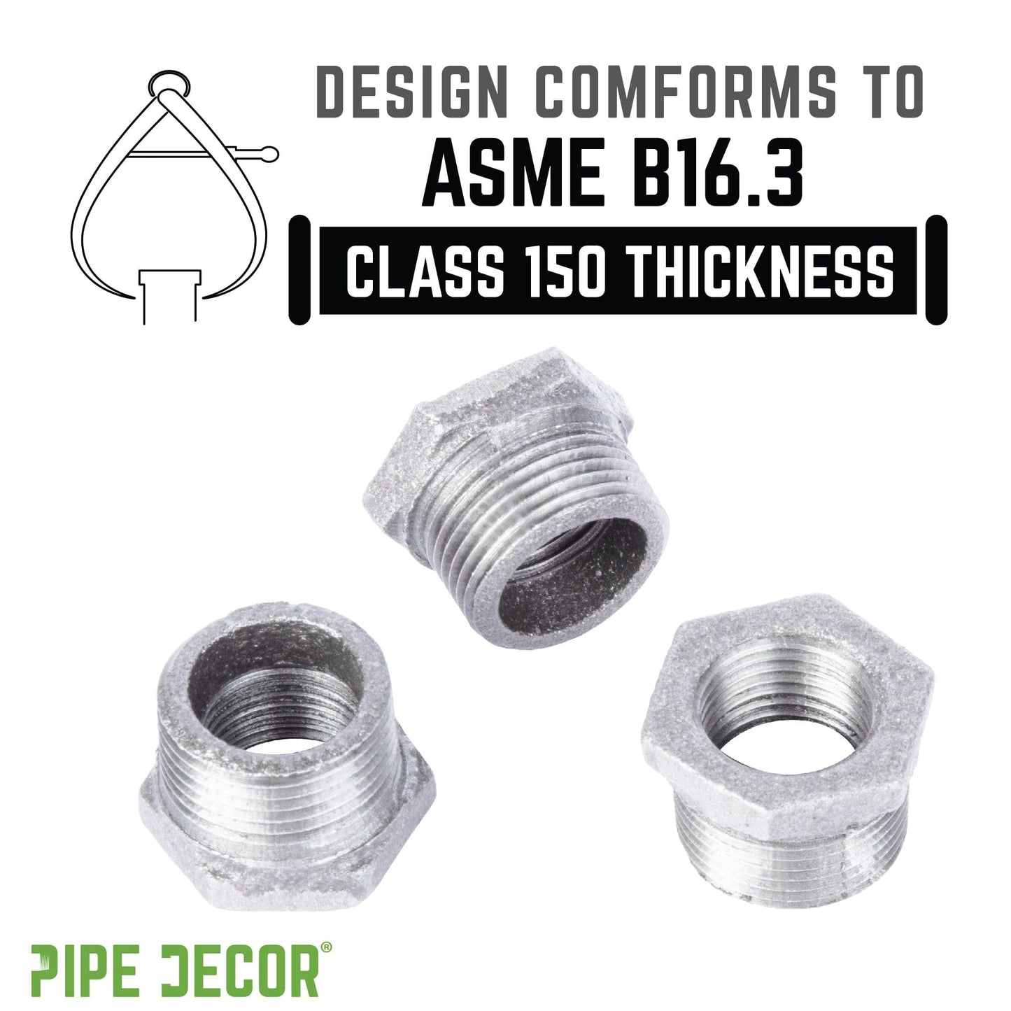 3/4 in. x 1/2 in. Galvanized Iron Bushing