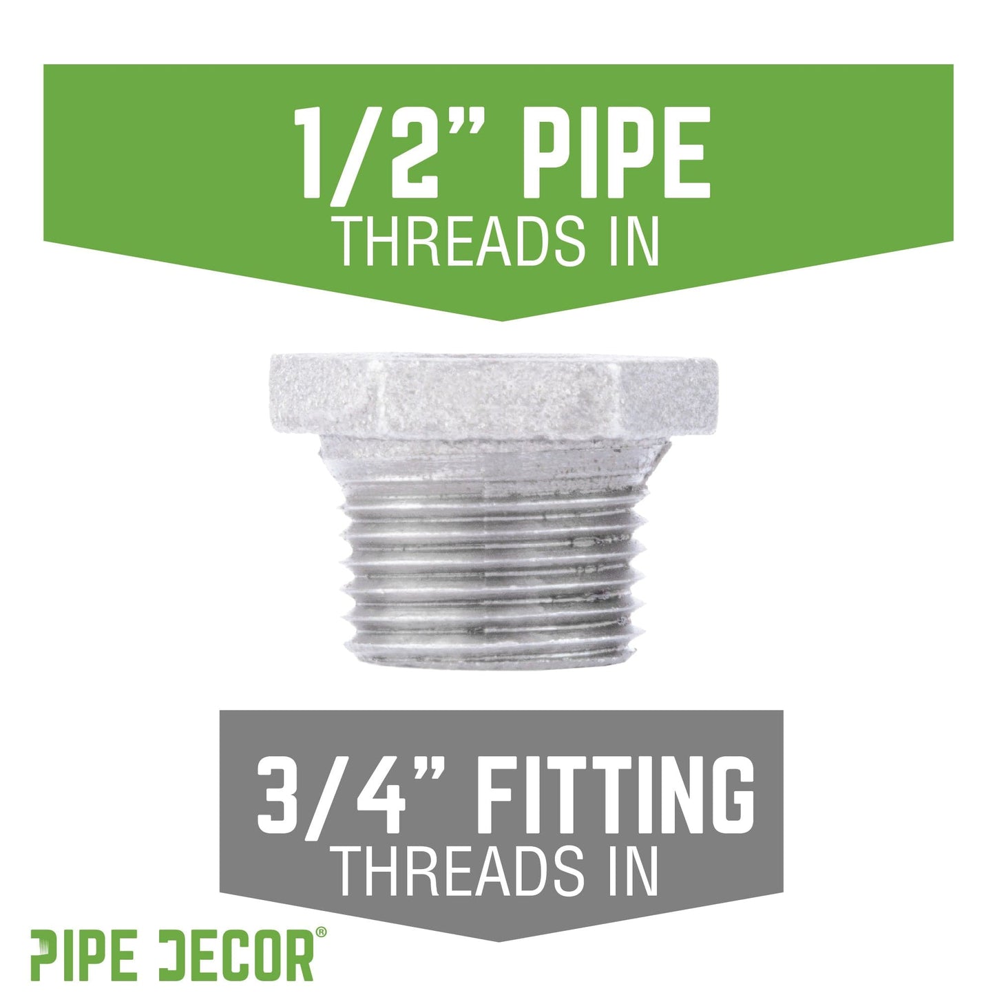 3/4 in. x 1/2 in. Galvanized Iron Bushing