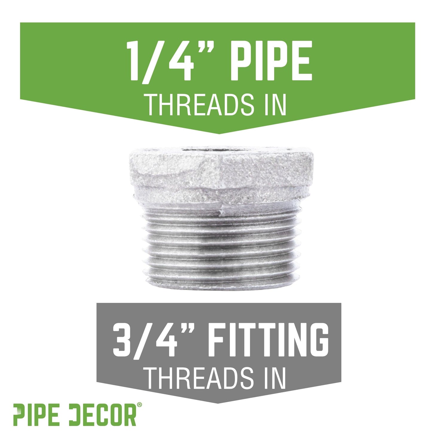 3/4 in. x 1/4 in. Galvanized Iron Bushing