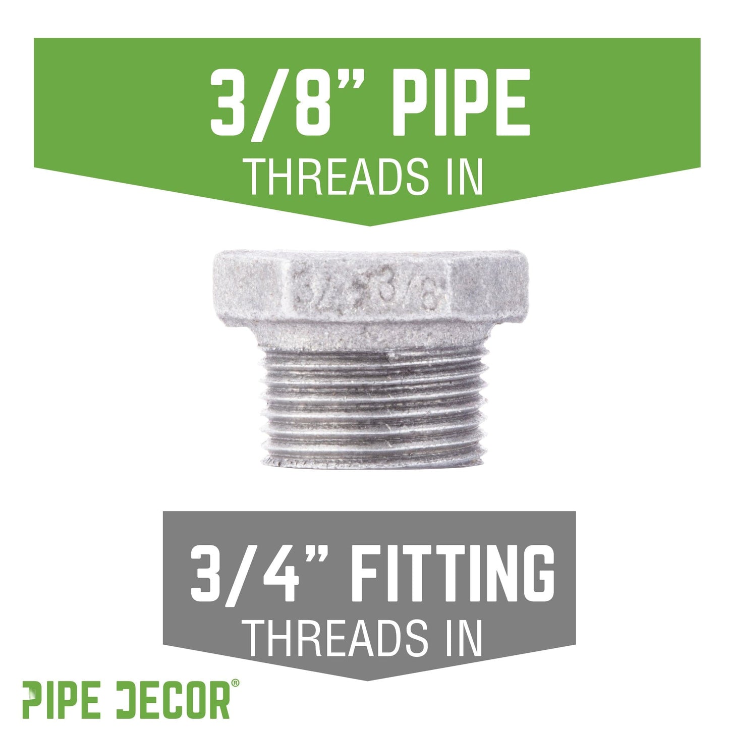 3/4 in. x 3/8 in. Galvanized Iron Bushing