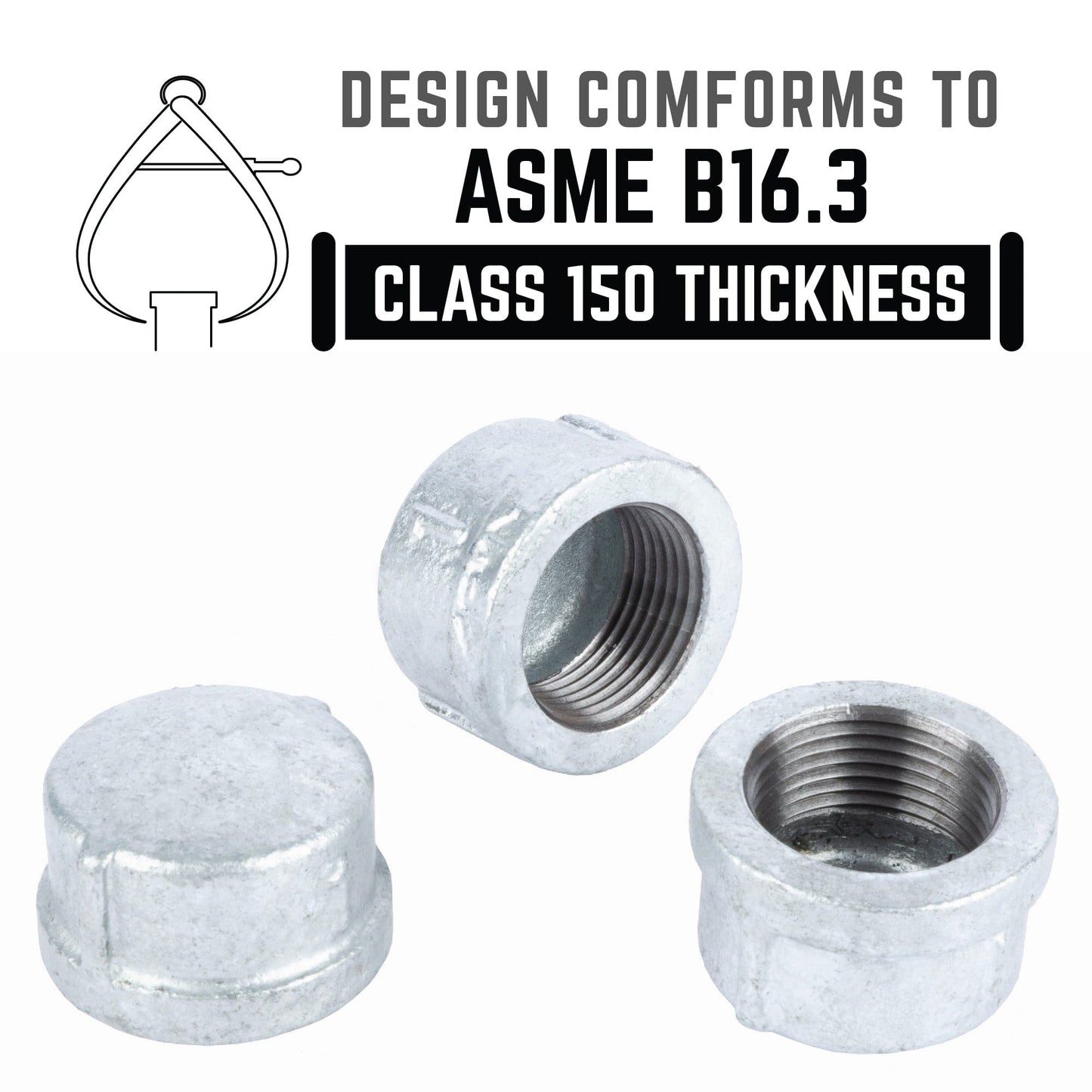 1 in. Galvanized Iron Cap